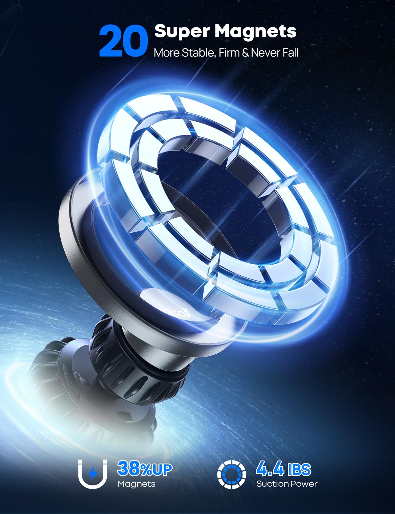 Lamicall Fits Magsafe Car Mount   [20 Super Magnets] Magnetic Car Phone Mount, Air Vent Cell Phone Holder Clip, Magsafe Accessor