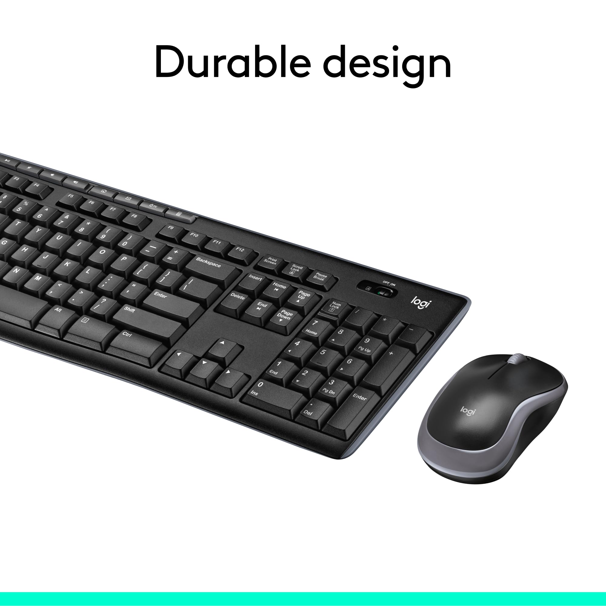 Logitech Mk270 Wireless Keyboard And Mouse Combo For Windows, 2.4 Ghz Wireless, Compact Mouse, 8 Multimedia And Shortcut Keys, F