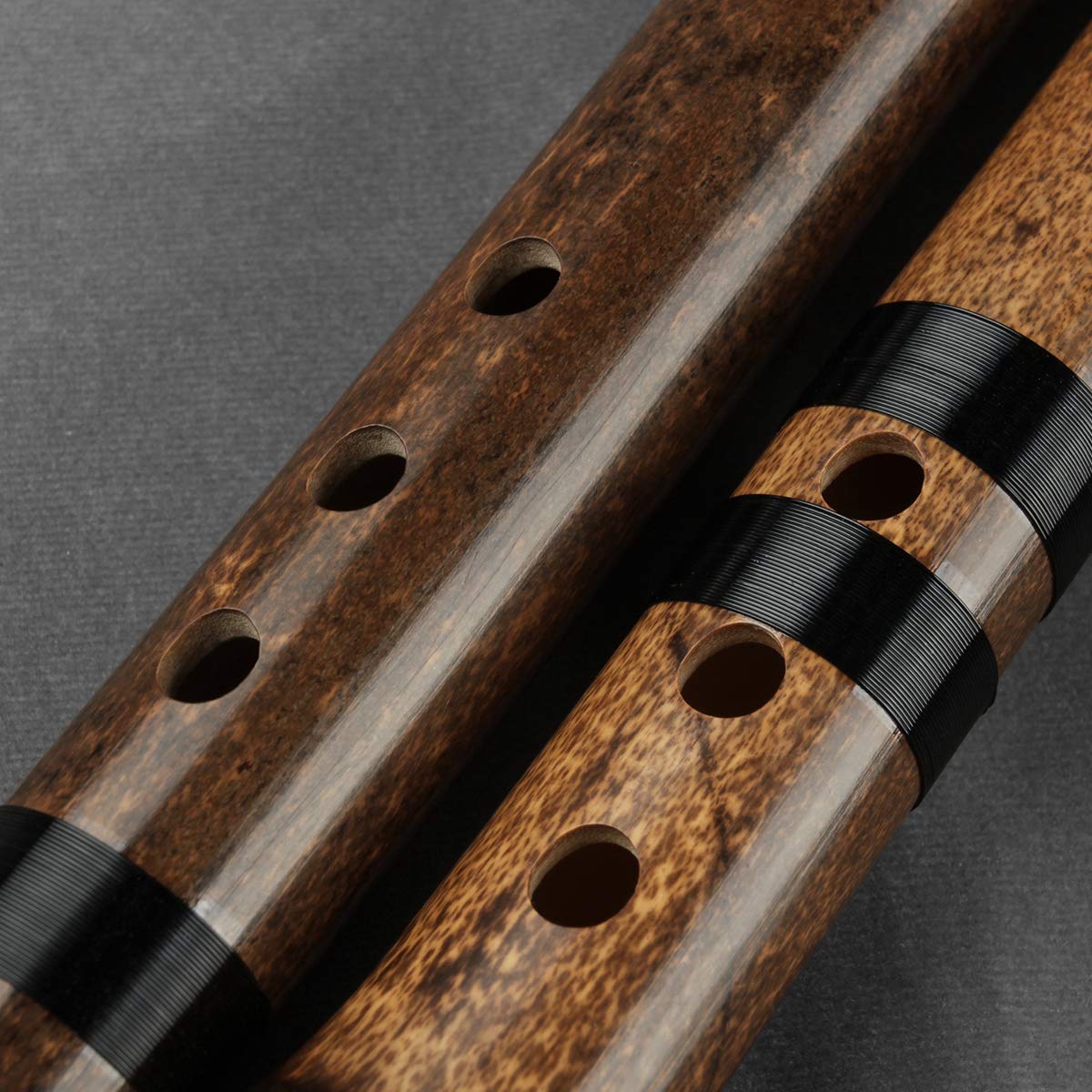 Separable Two Sections Plug In Brown Vertical Purple Bamboo Flute Key G Traditional Chinese Musical Instrument Update Level Wood