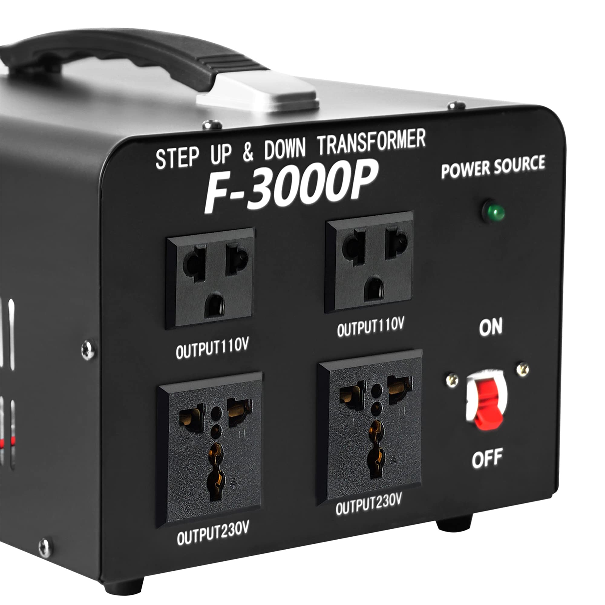 Yinleader Power Converter 3000W Step Up/Down Ac 110V/120V/220V/240V Heavy Duty Voltage Transformer Converter,W/Us Standard, Univ