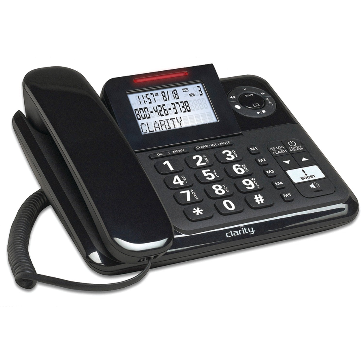 Clarity E814Cc Amplified Corded/Cordless Combo With Answering Machine  Bundles, Dual Sim And Dual Keypad