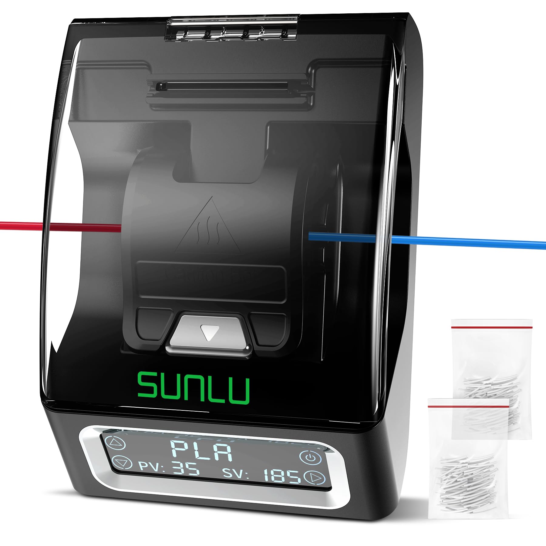 SUNLU Official Filament Connector, 400Pcs PTFE Sleeve Filament Splicer for 3D Printer Filament 1.75mm, Fast Heating Filament Wel