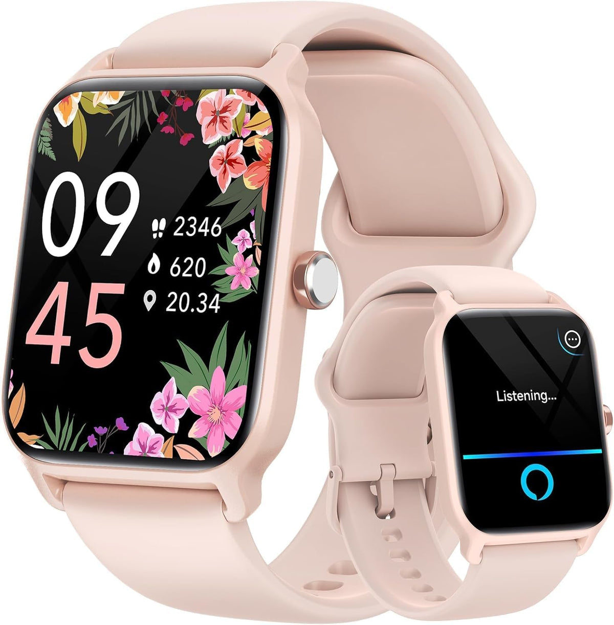 Fitpolo Smart Watch For Women Android & Iphone, Alexa Built-In [1.8 '' Hd Screen] Ip68 Waterproof Fitness Watch With Bluetooth C