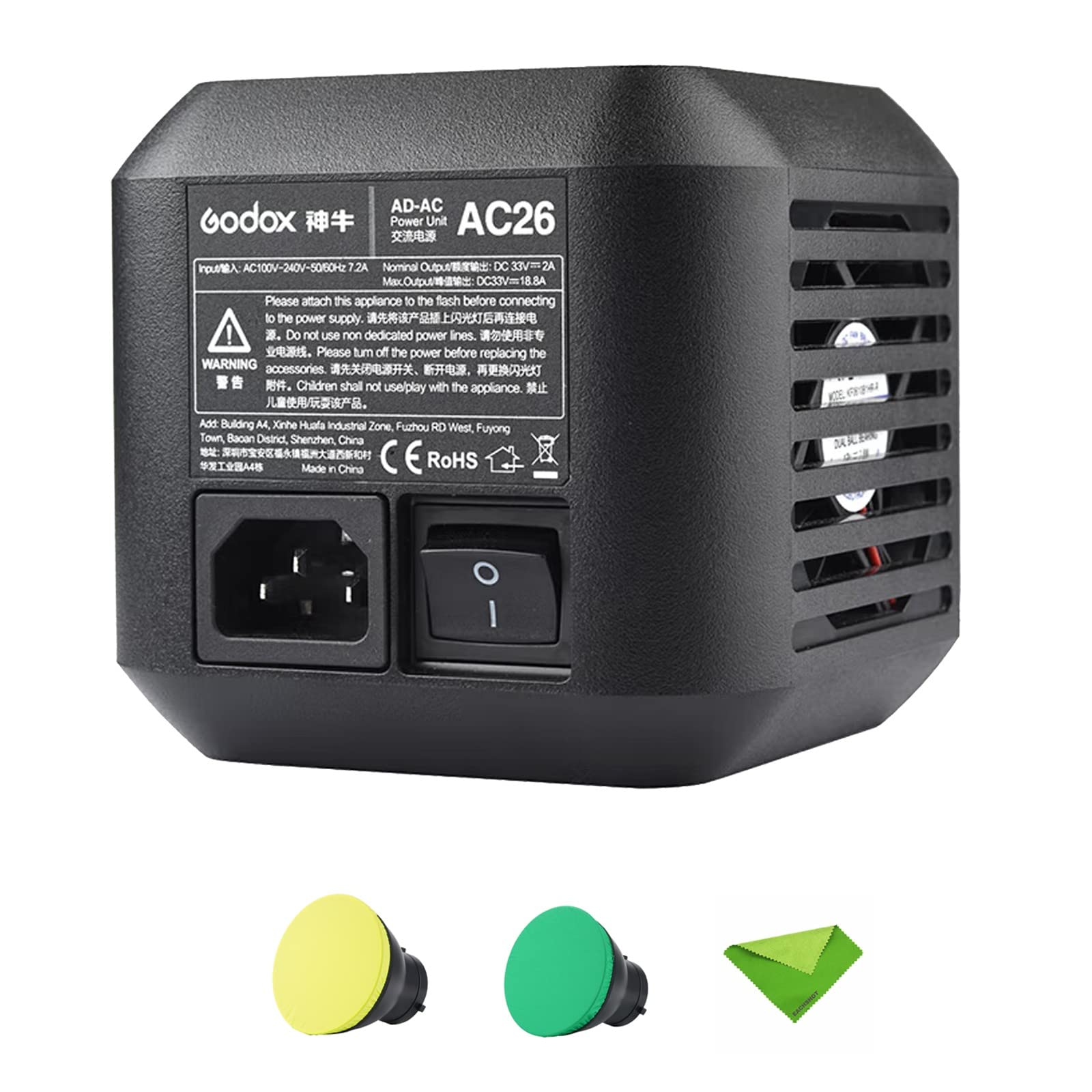Godox Ac 26 Adapter For Godox Ad600Pro, Flashpoint Xplor 600 Pro Witstro Outdoor Flash Monolights (Godox Ac 26)