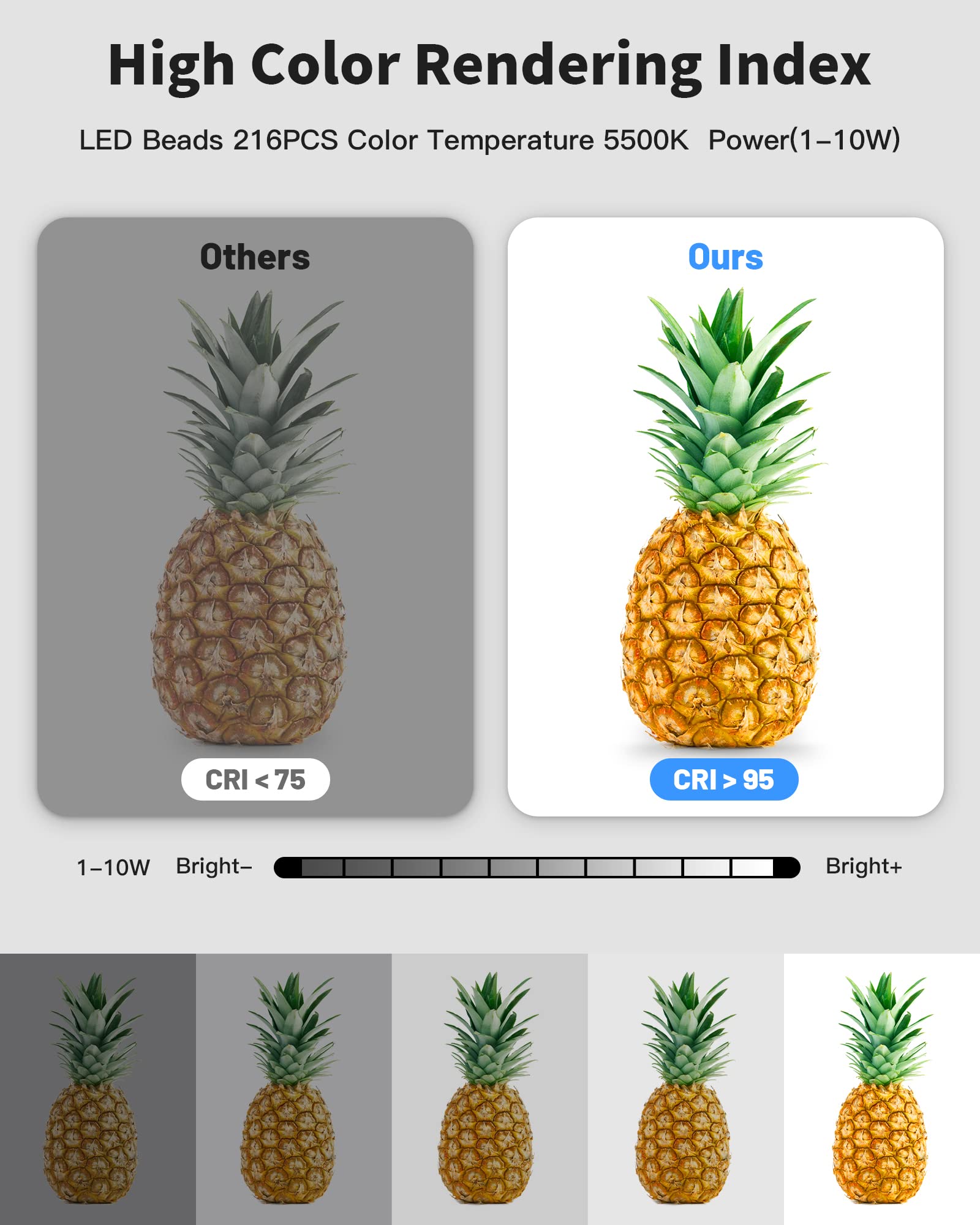 Glendan Light Box Photography, Portable Photo Studio Light Box, 16'' X 16'' Professional Dimmable Shooting Tent Kit With 216 Led