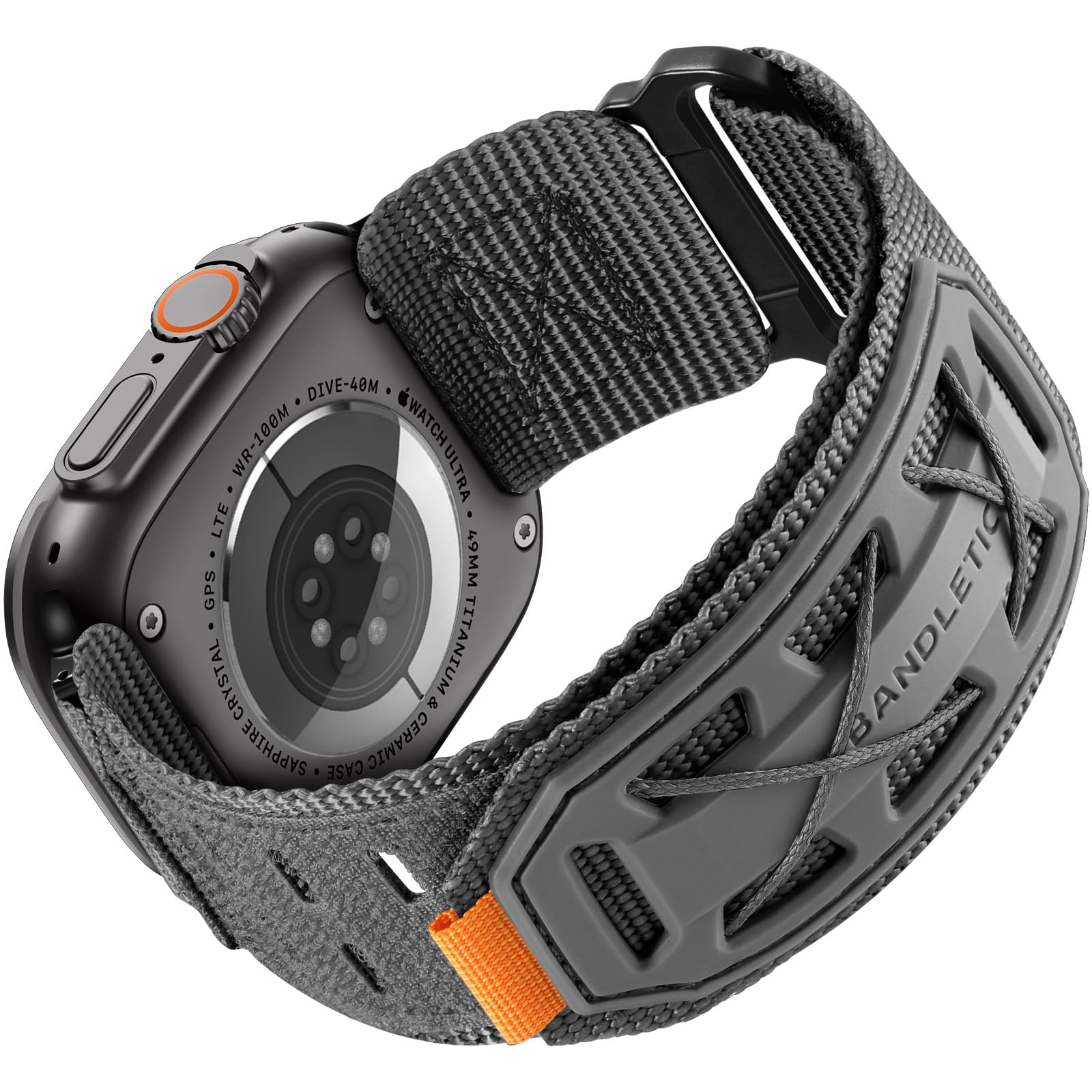 Bandletic Compatible with Apple Watch Ultra 3 Band Men, Wide Tactical Military Nylon Rugged Soft Sport Solo Loop for iWatch 49mm