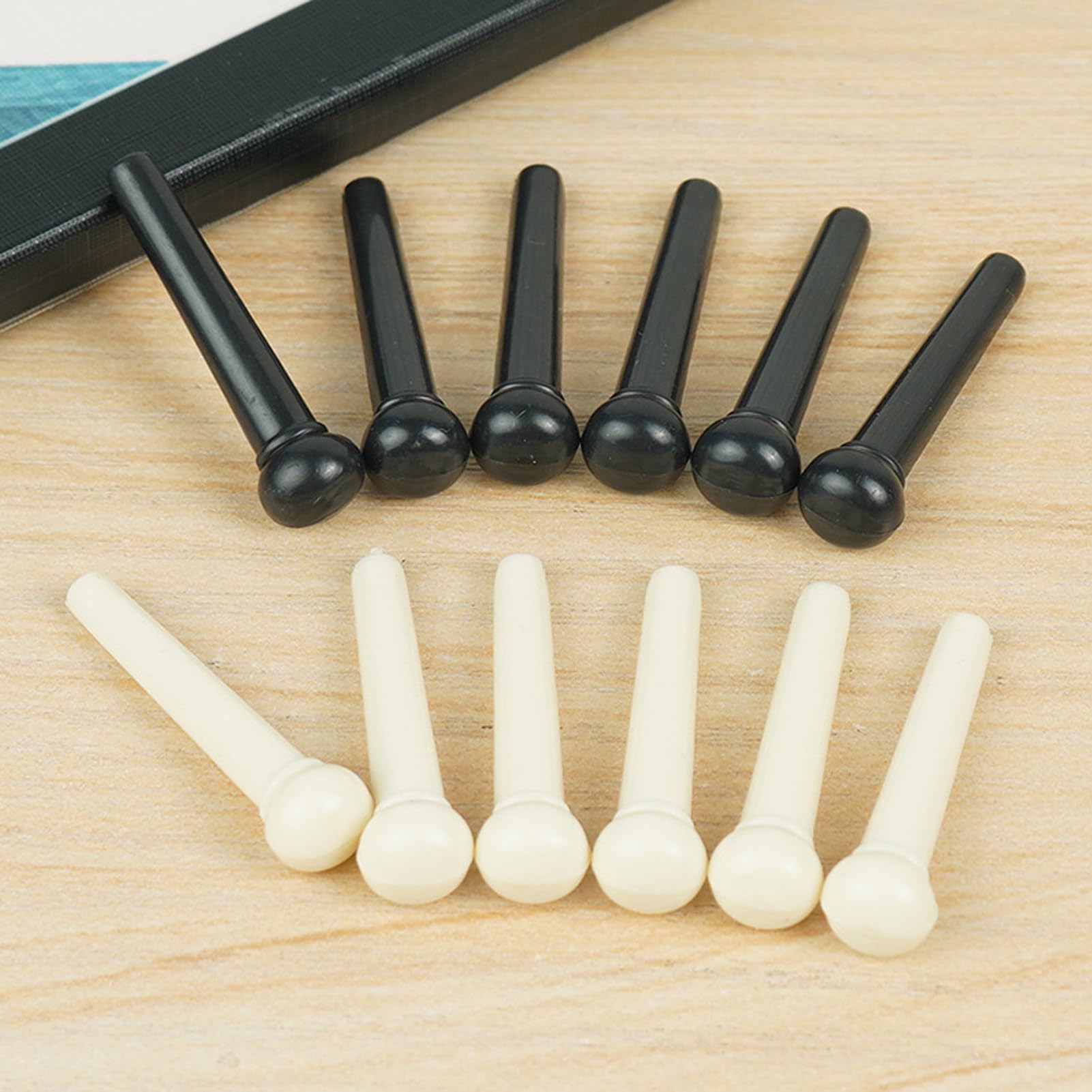 Jinlop Acoustic Guitar Bridge Pins & Guitar Pegs With Bridge Pin Puller Remover Guitar Pegs Parts Replacement Tool Black