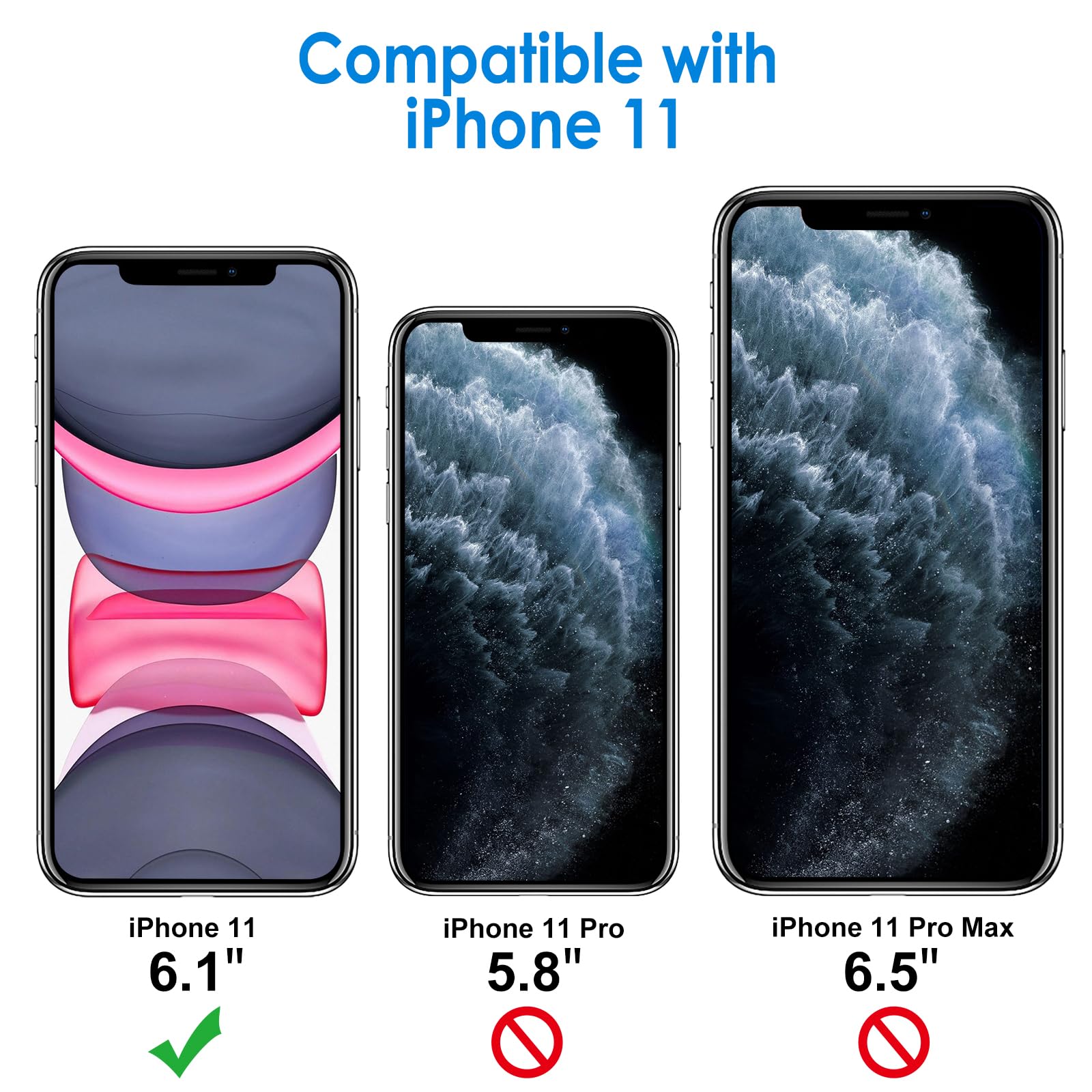 Jetech Case For Iphone 11 (2019) 61 Inch, Shockproof Bumper Cover, Anti Scratch Clear Back (Black)