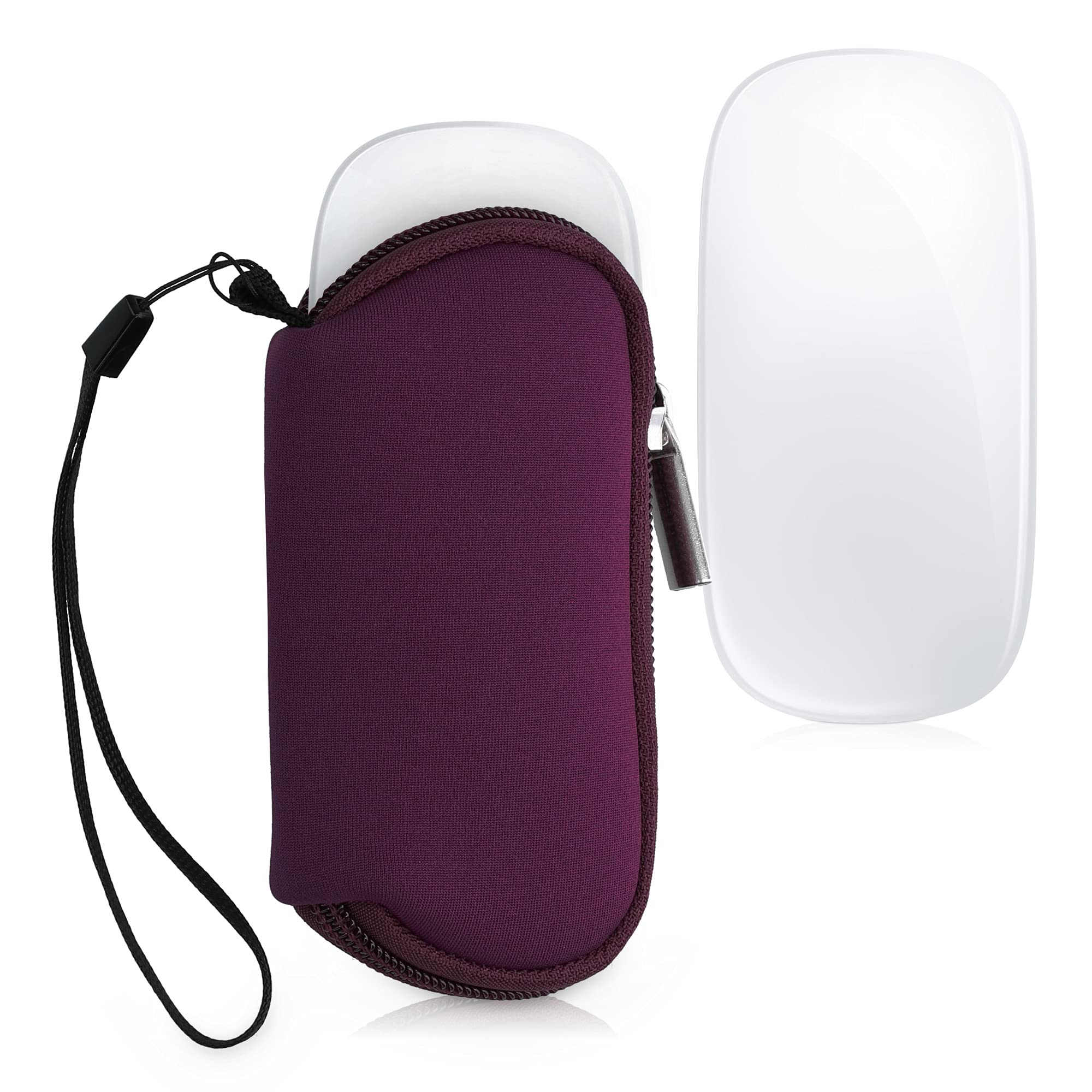 Kwmobile Neoprene Case Compatible With Apple Magic Mouse 1/2   Case For Mouse Soft Pouch Carry Bag   Berry