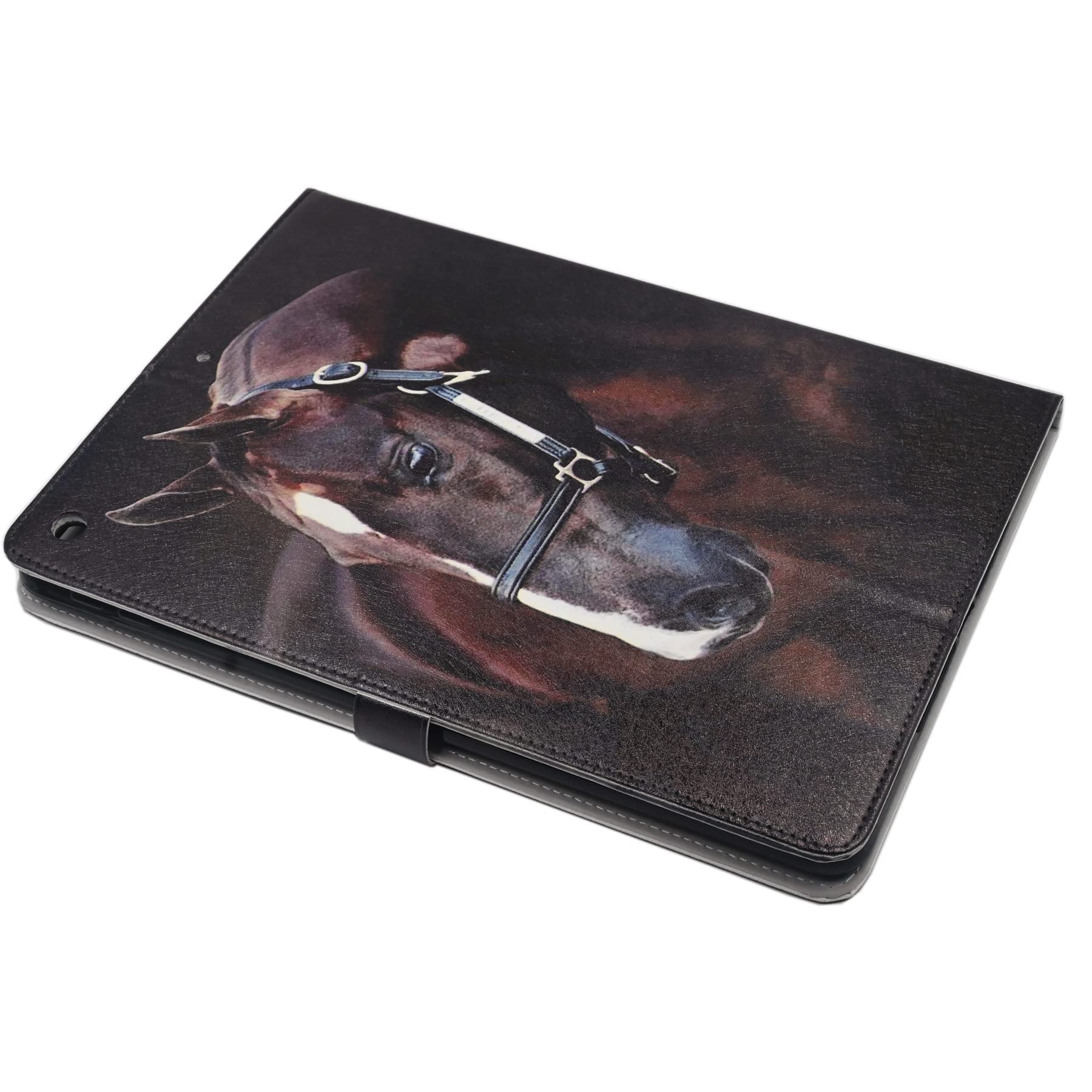 Case For Ipad 10.2 Inch 9Th/ 8Th/ 7Th Generation 2021/2020/2019 Release, Horse Lovers Gifts Folio Pu Leather Soft Tpu Back Cover