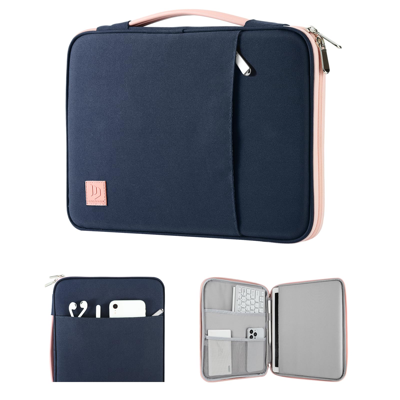 Dadanism 9-11 Tablet Sleeve Organizer Carrying Case with Handle for iPad 9/8/7th 10.2, iPad Pro 11 M4 M2, iPad Air 11, iPad Air 