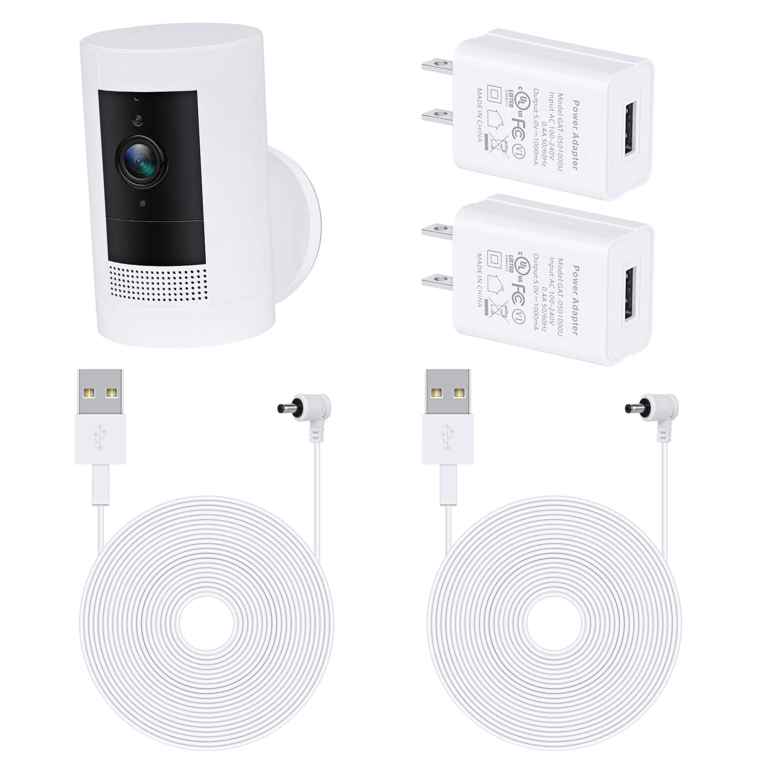 2Pack Power Adapter For Ring Stick Up Cam Battery(3Rd Gen), With 30Ft/9M Weatherproof Outdoor Cable Continuously Charge Your Cam