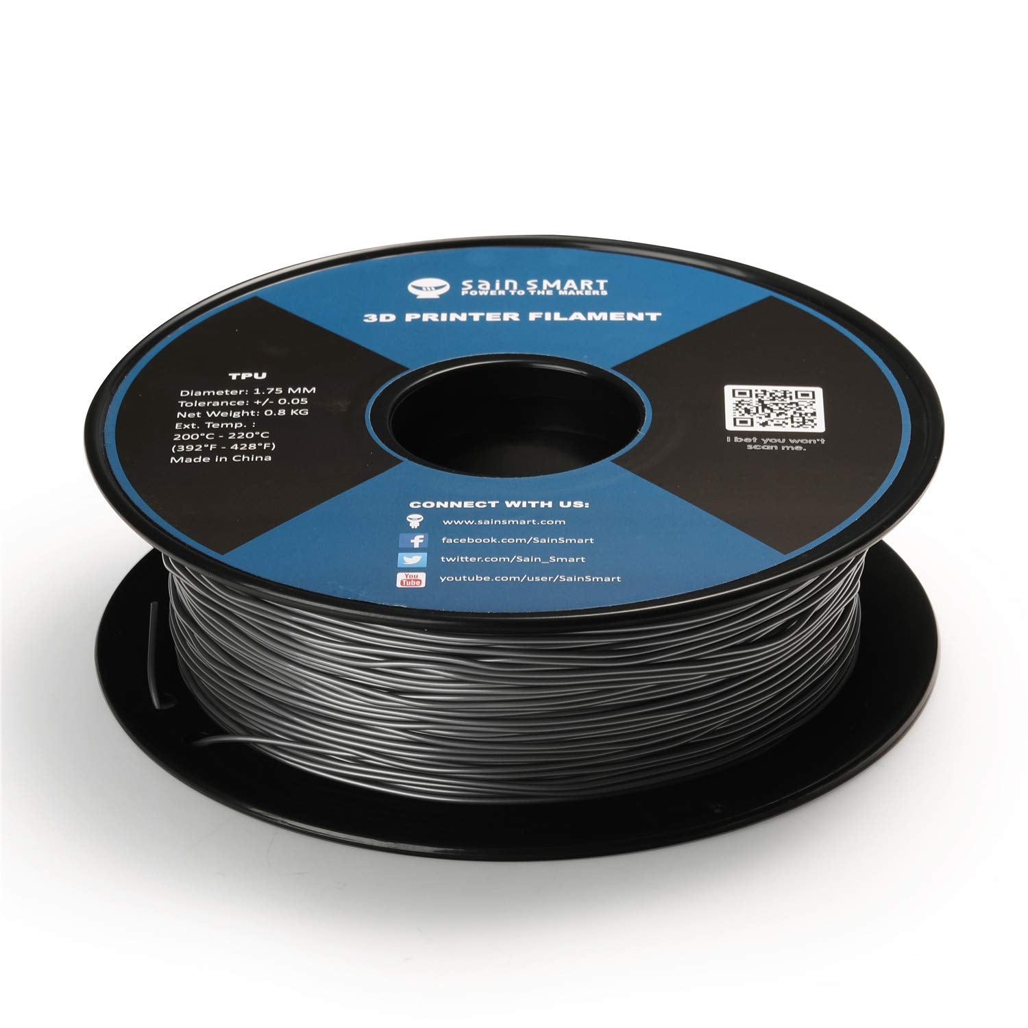 Sainsmart 1.75Mm Flexible Tpu 3D Printer Filament 800G Solid Color, Dimensional Accuracy +/- 0.05 Mm (Liquid Luster)