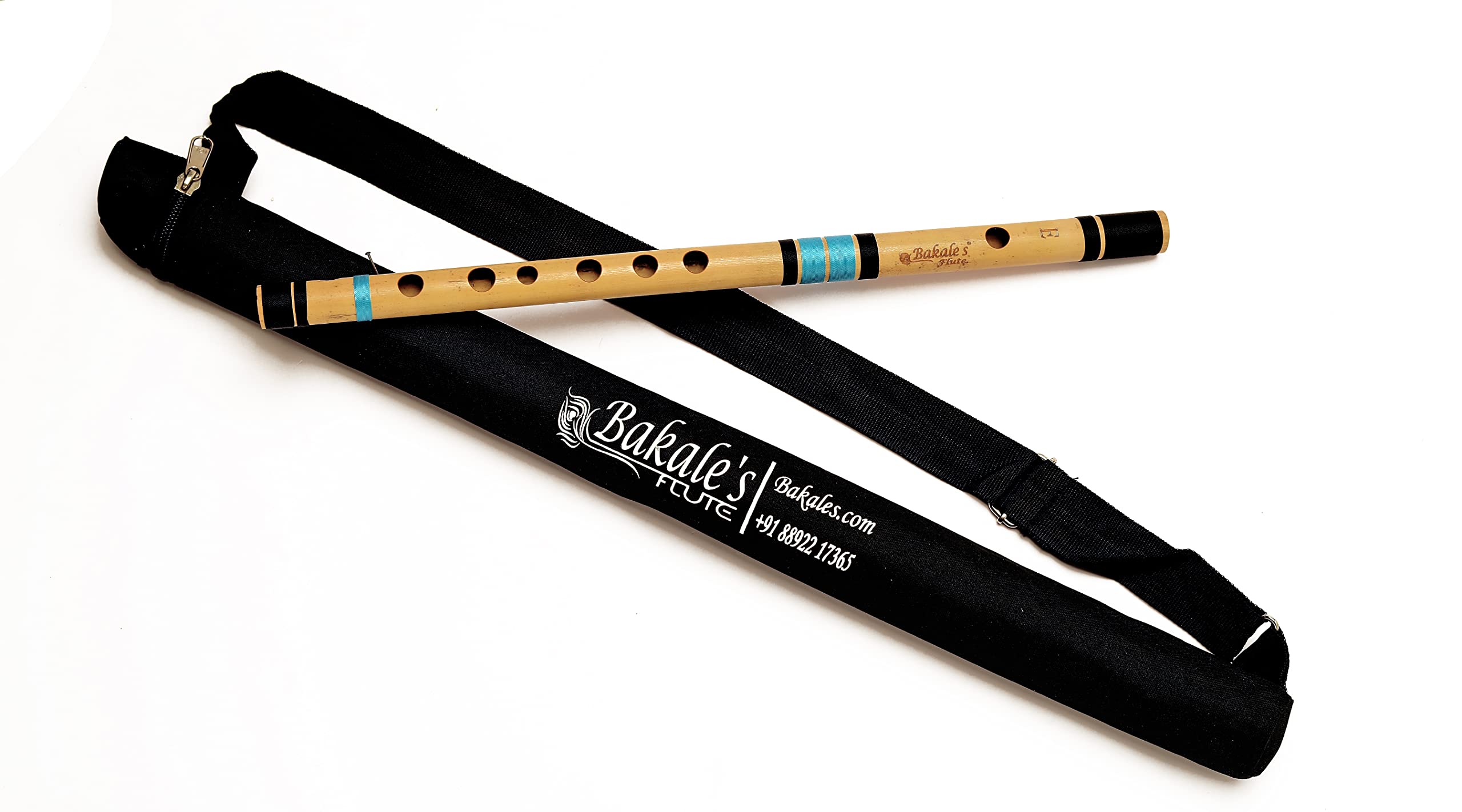 Bakale Flutes E Medium Bansuri Flute Left Handed 17 Inch 440Hz