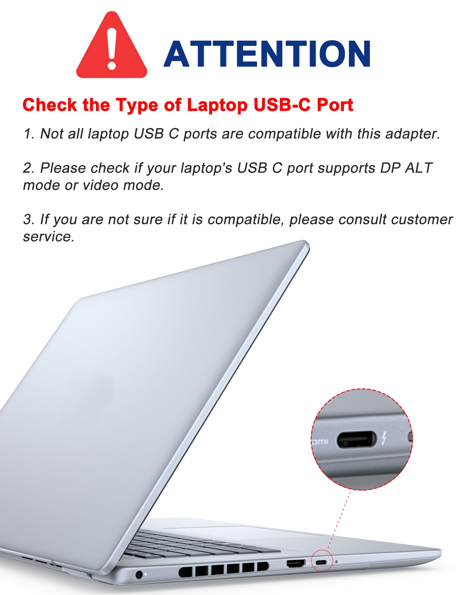 Dnkeaur Dual Monitor Adapter - Usb C To Hdmi Adapter, Docking Station For Laptop, Hdmi Splitter For Extended Display
