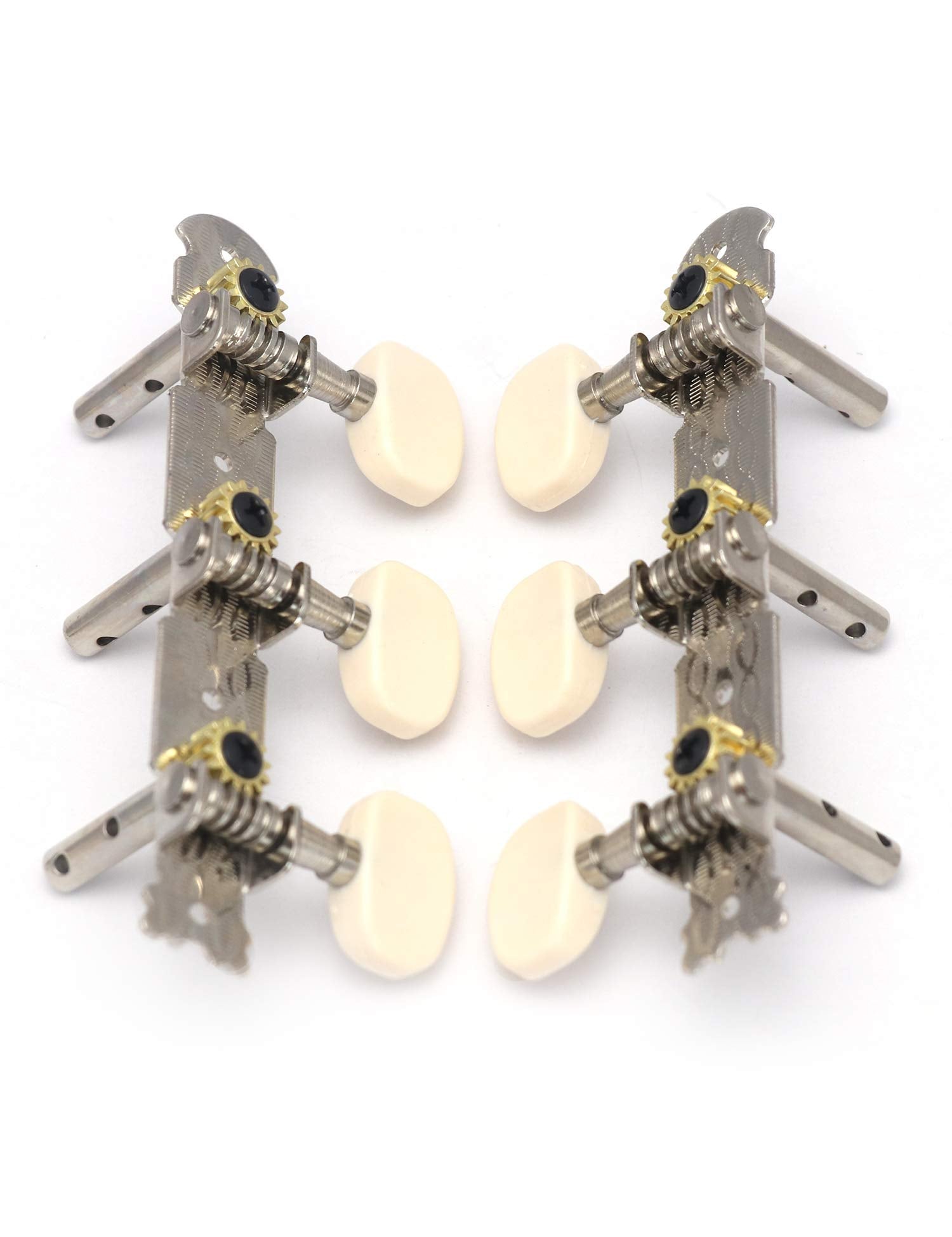 Metallor 3 On A Plank Guitar Tuning Pegs Chrome Plated Machine Heads Tuning Keys Tuners Single Hole For Classical Guitar 3L 3R.