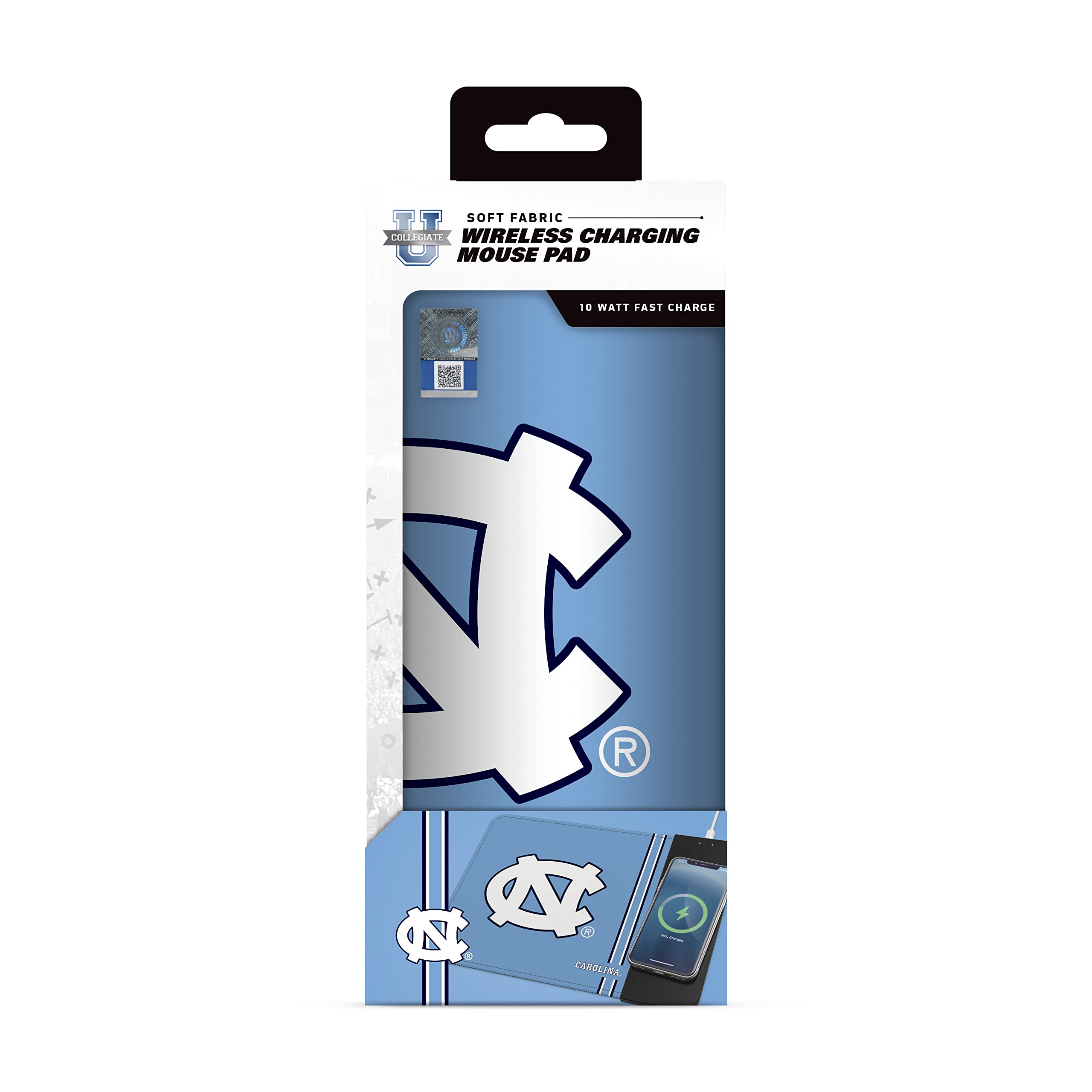 Soar Ncaa Wireless Charging Mouse Pad, North Carolina Tar Heels