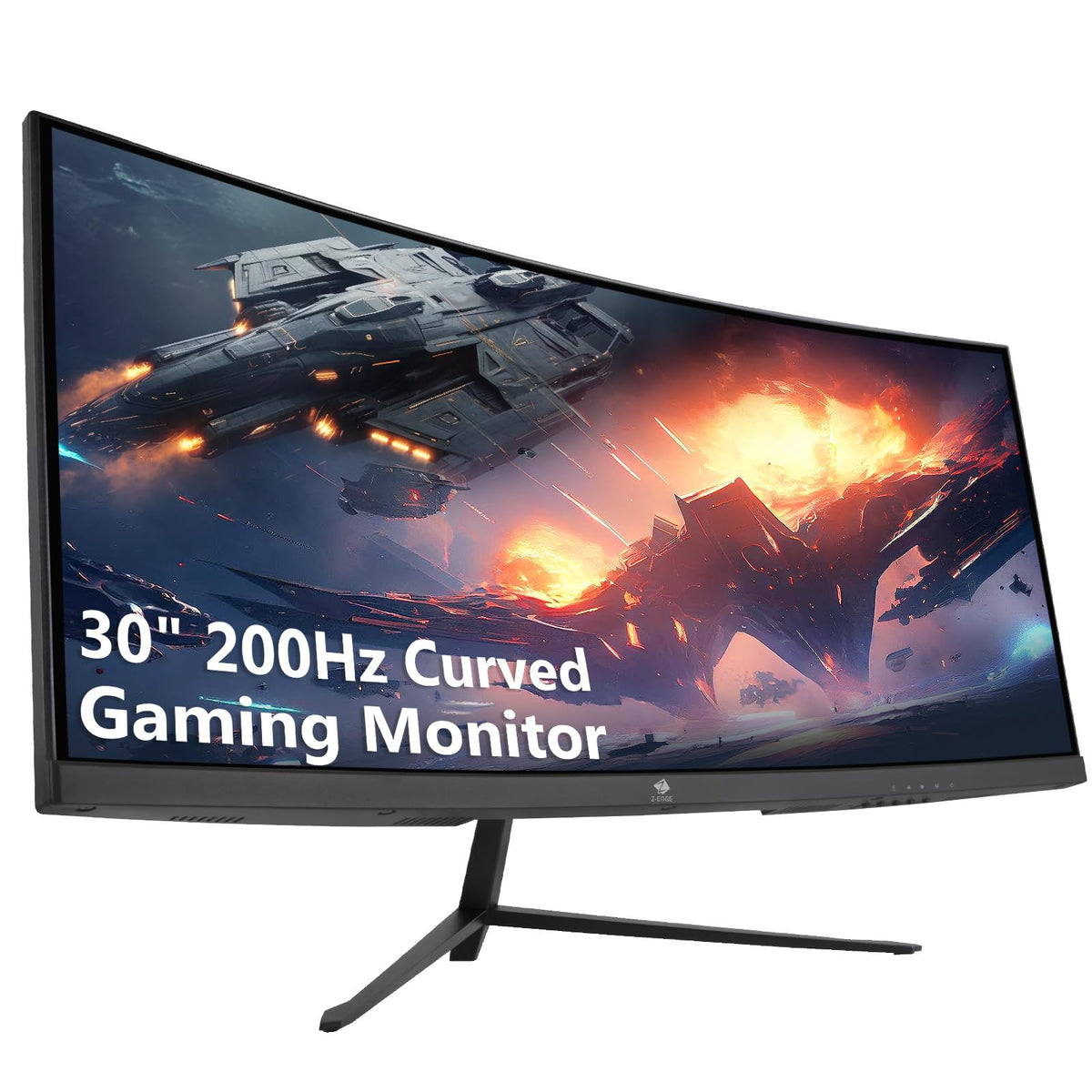 Z Edge 30 Inch 144Hz/200Hz Curved Gaming Monitor, 1080P Computer Monitor, Ug30 21:9 Ultra Wide, 1500R/1Ms Mprt, Frameless/Slim P