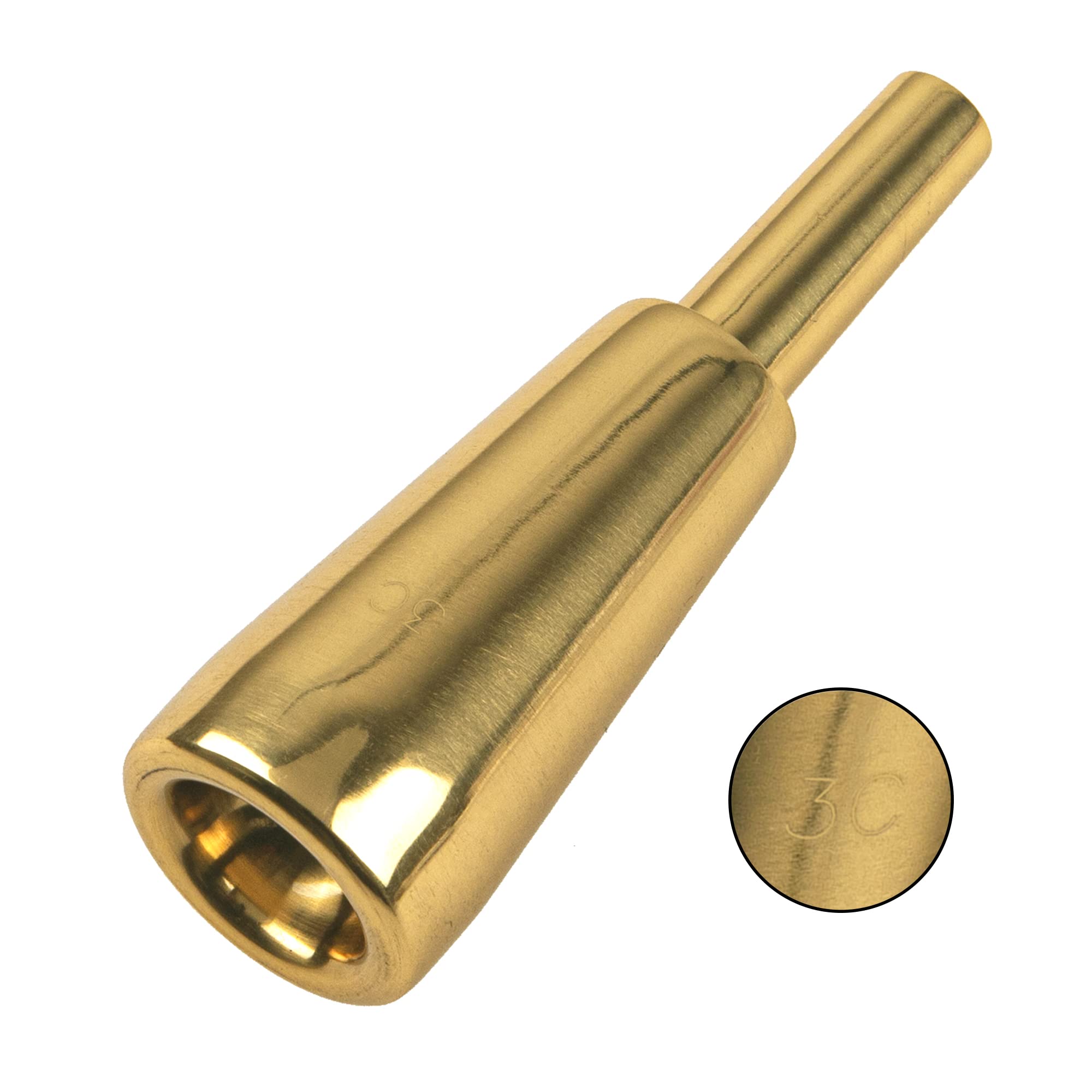 1Pcs Yootones 9.8Mm Outer Diameter 3C Heavy Duty Trumpet Mouthpiece Compatible With Trumpet Accessories (Gold)