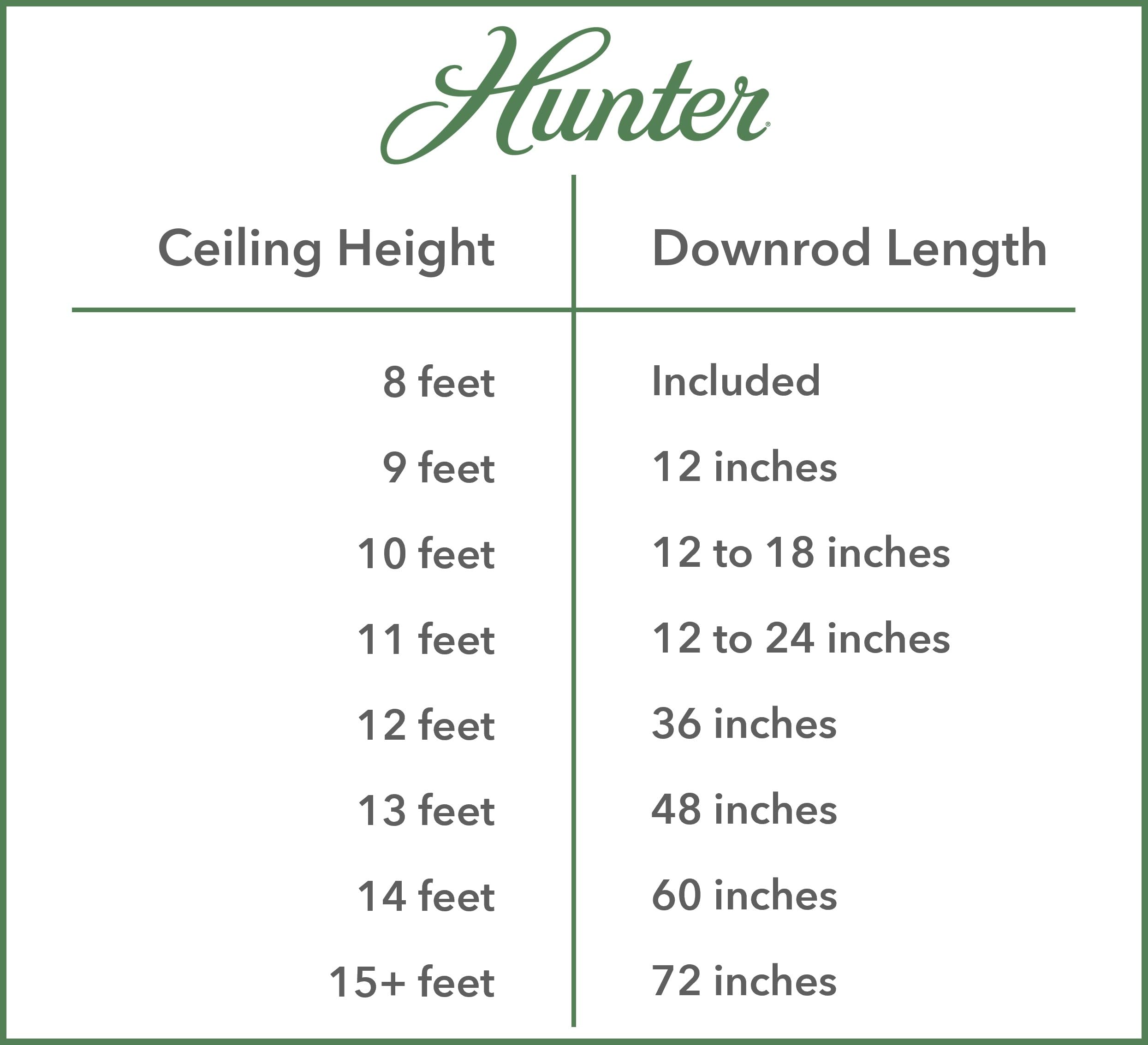 Hunter Fan Company 99301 Matte Silver 12'' Downrod For Ceiling Fans