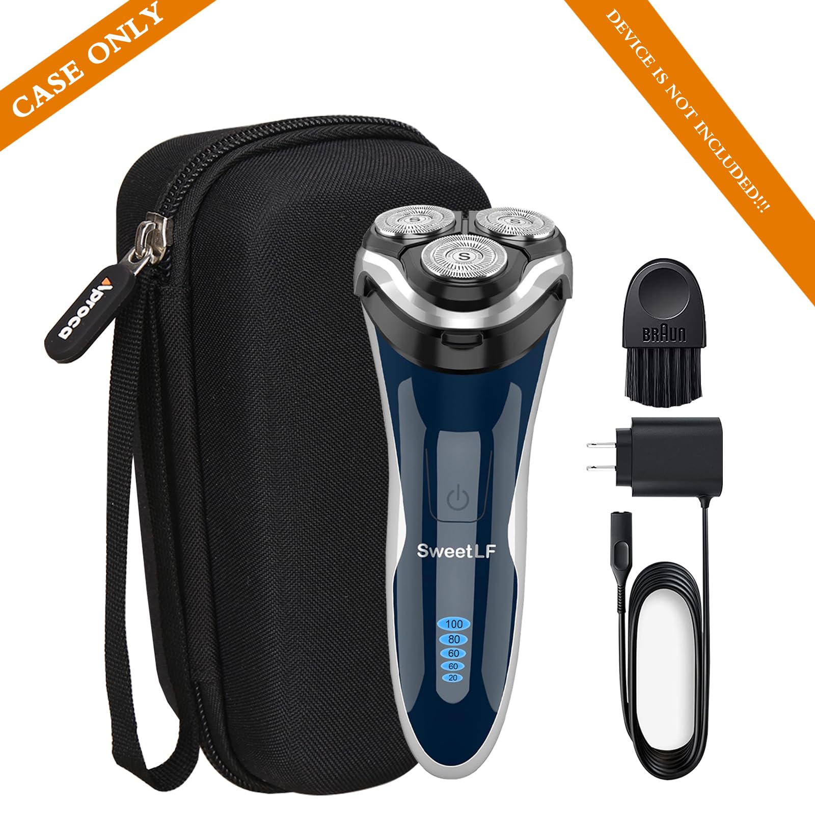 Aproca Portable Storage Travel Case, For Sweetlf 100% Waterproof Electric Shaver Electric Razor And Accessories