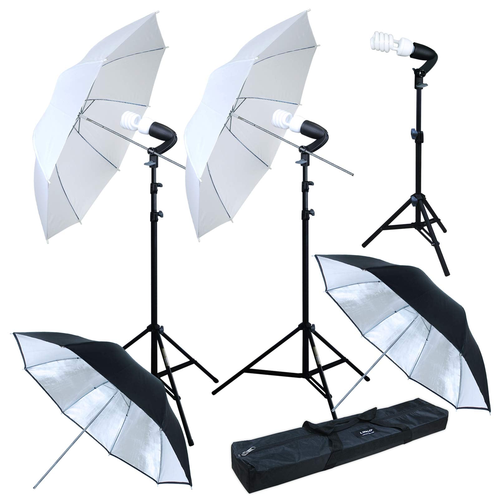 Linco Lincostore Photography Photo Portrait Studio Lighting 600W Umbrella Continuous Lighting Kit For Video Shooting Am126