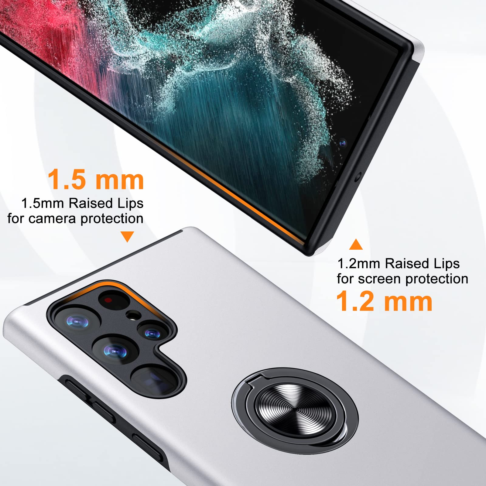 Jame For Samsung Galaxy S22 Ultra Case, [Not For S22 Or S22 Plus], Slim Soft Bumper Protective Case For Samsung S22 Ultra Case,