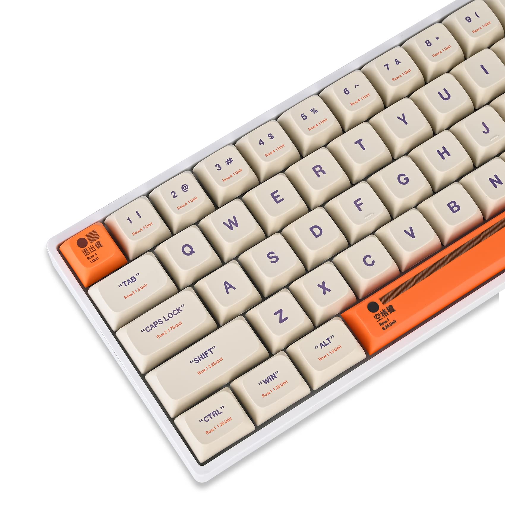 Guffercty Kred Xda Profile Keycaps Set 142 Key Retro Plastic Theme Keycaps For 60% 65% 100 Cherry Mx Gaming Keyboard (Plastic)