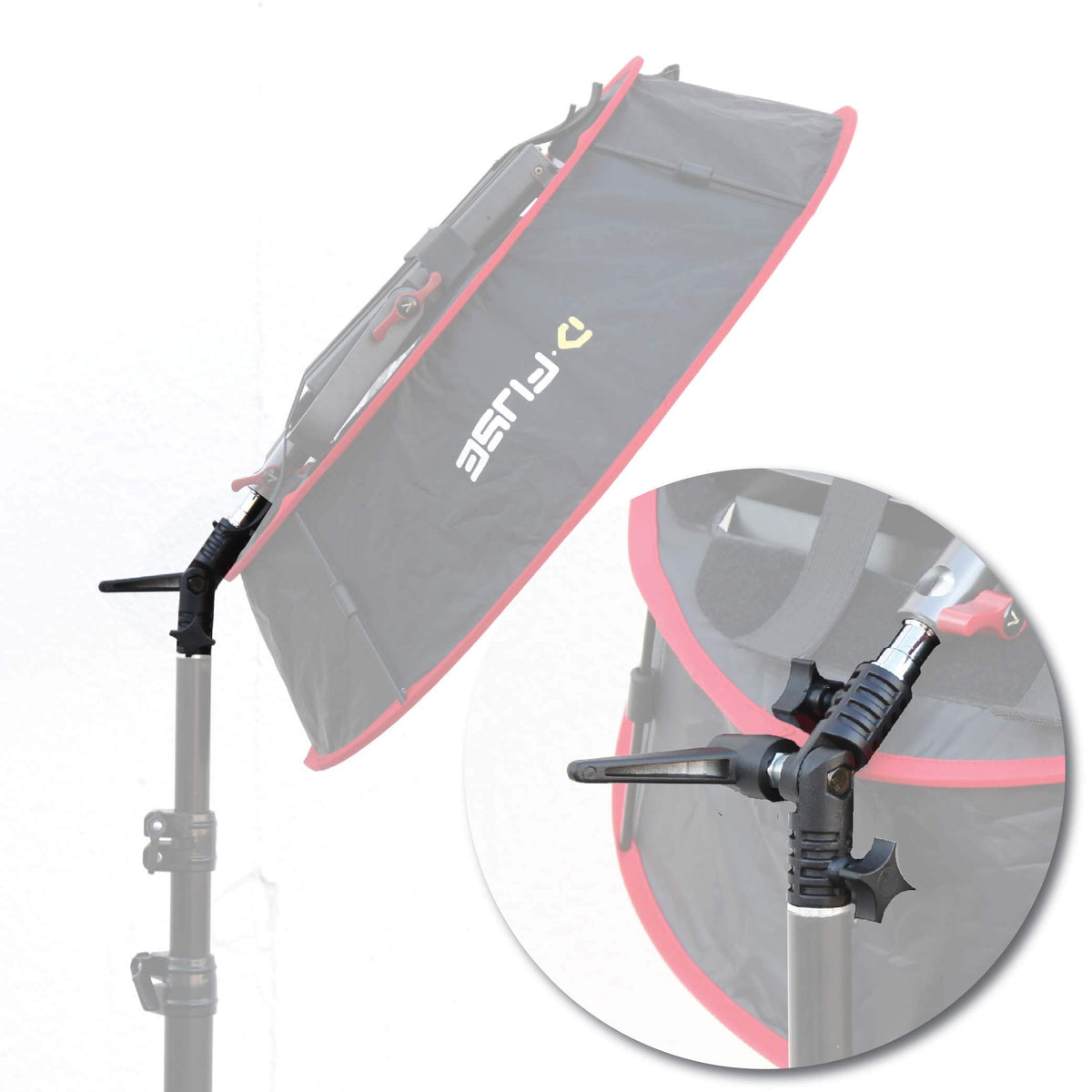 Kamerar 180 Adjustable Multi-Angle Light Stand Adapter With Led Panel Mount, 1/4    And 3/8'' Threaded Screw On ?    Stud, Angle