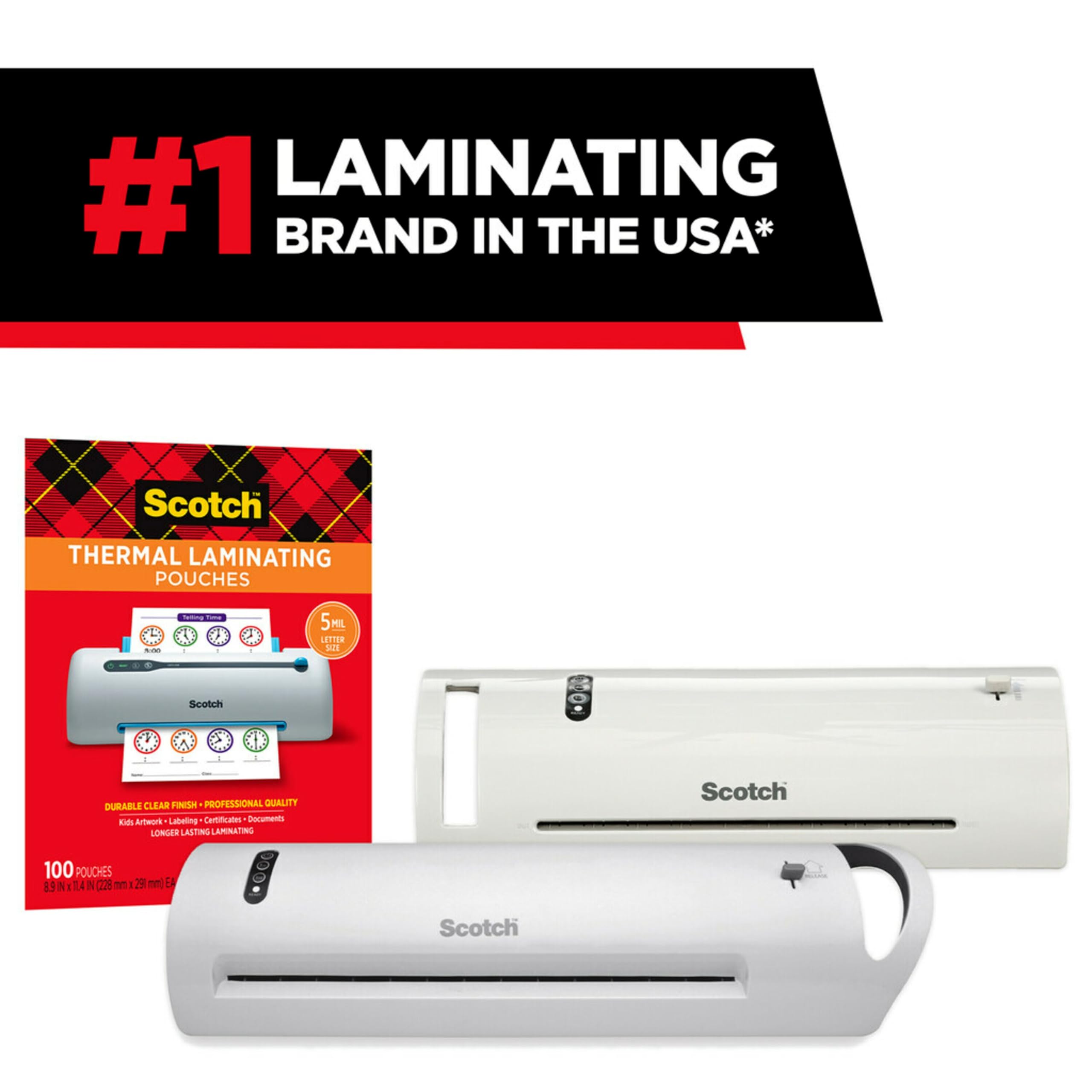 Scotch Thermal Laminator With 20 Letter Size Pouches, Ideal For Teachers, Small Offices, Or Home (Tl1302Xvp)