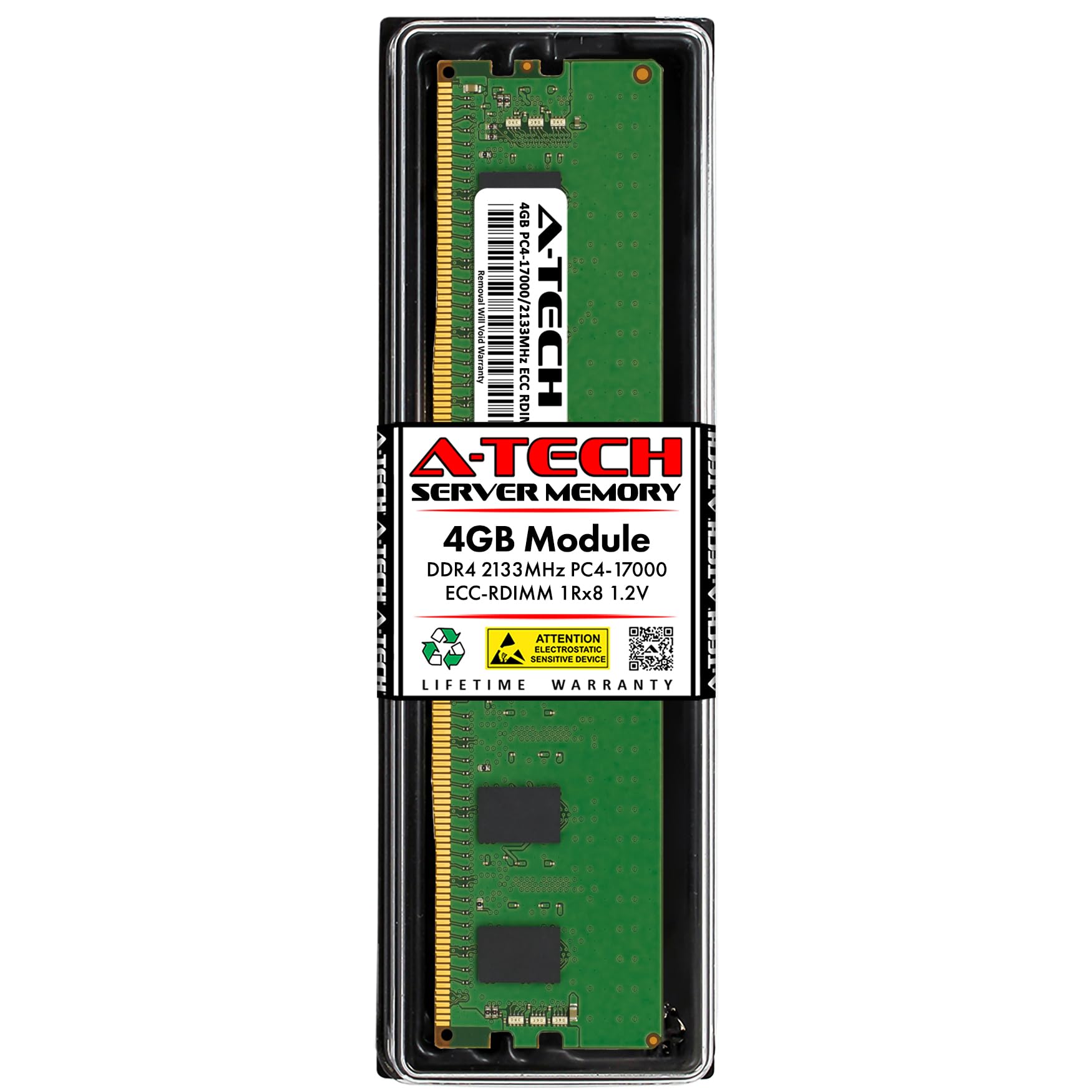 ATech 8Gb Kit (2X4Gb) Ddr4 2133Mhz Pc417000 Ecc Rdimm 1Rx8 Single Rank 1.2V Ecc Registered Dimm 288Pin Server & Workstation R