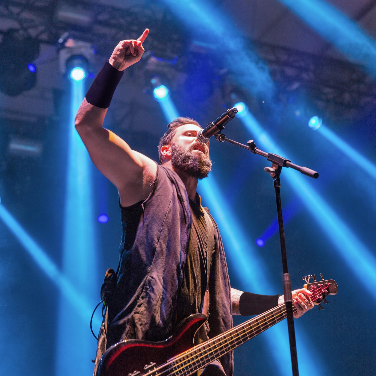 Boao 8 Pieces Slays Sweatbands For Guitarists 6 Inch Wristbands Guitar Players Wristbands Black Wrist Sweatband For Musicians Ba