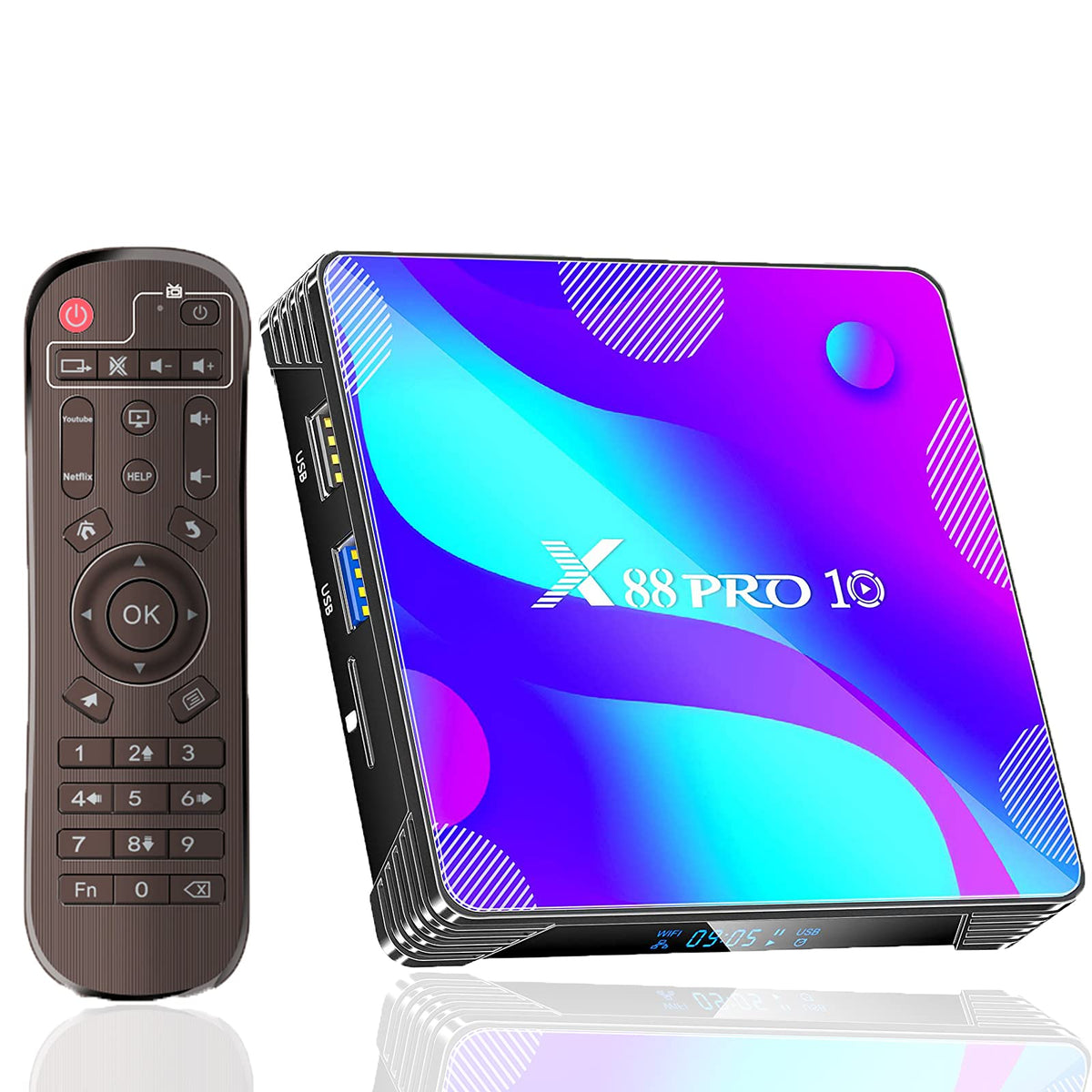 Easytone Android Tv Box 11.0, 2024 Android Box Tv Rk3318 Quad Core Cpu 2Gb 16Gb Supports 2.4/5.8G Dual Wifi/ 100M Ethernet/Bt 4.