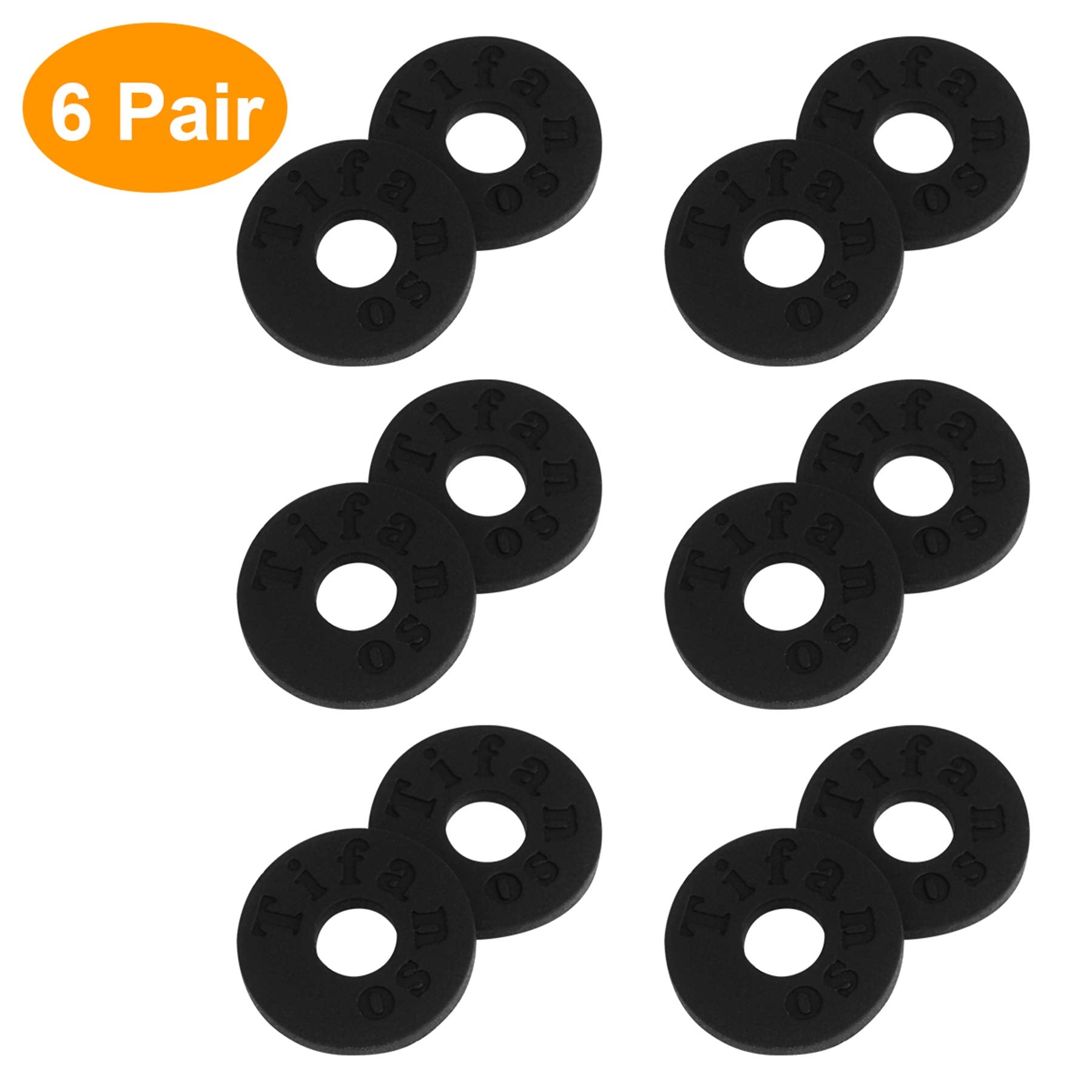 Tifanso 6 Pairs Guitar Strap Locks, Premium Strap Blocks, Guitar Protector Black