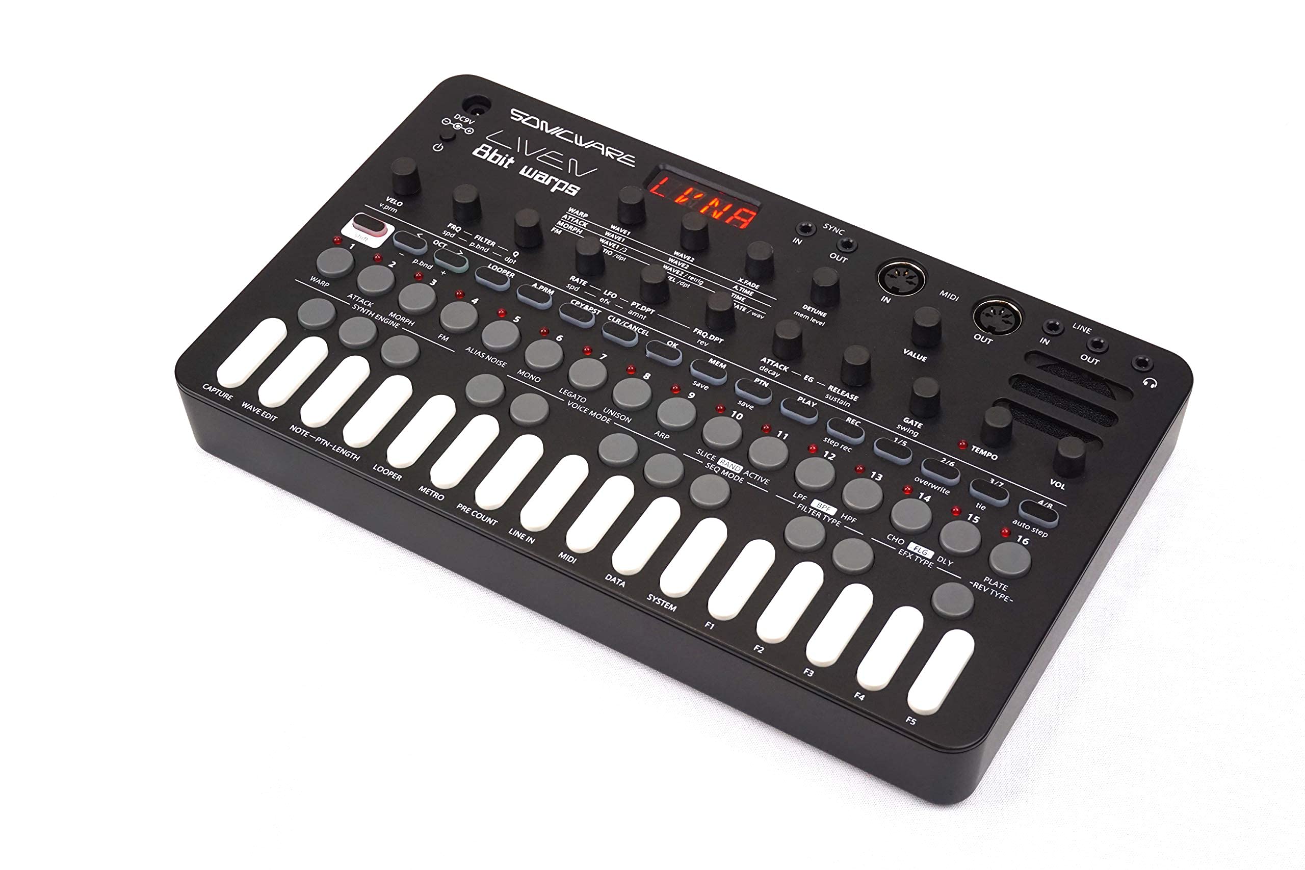 Sonicware Liven 8Bit Warps [8 Bit Synthesizer Groove Box] 4 Track Looper Fearture