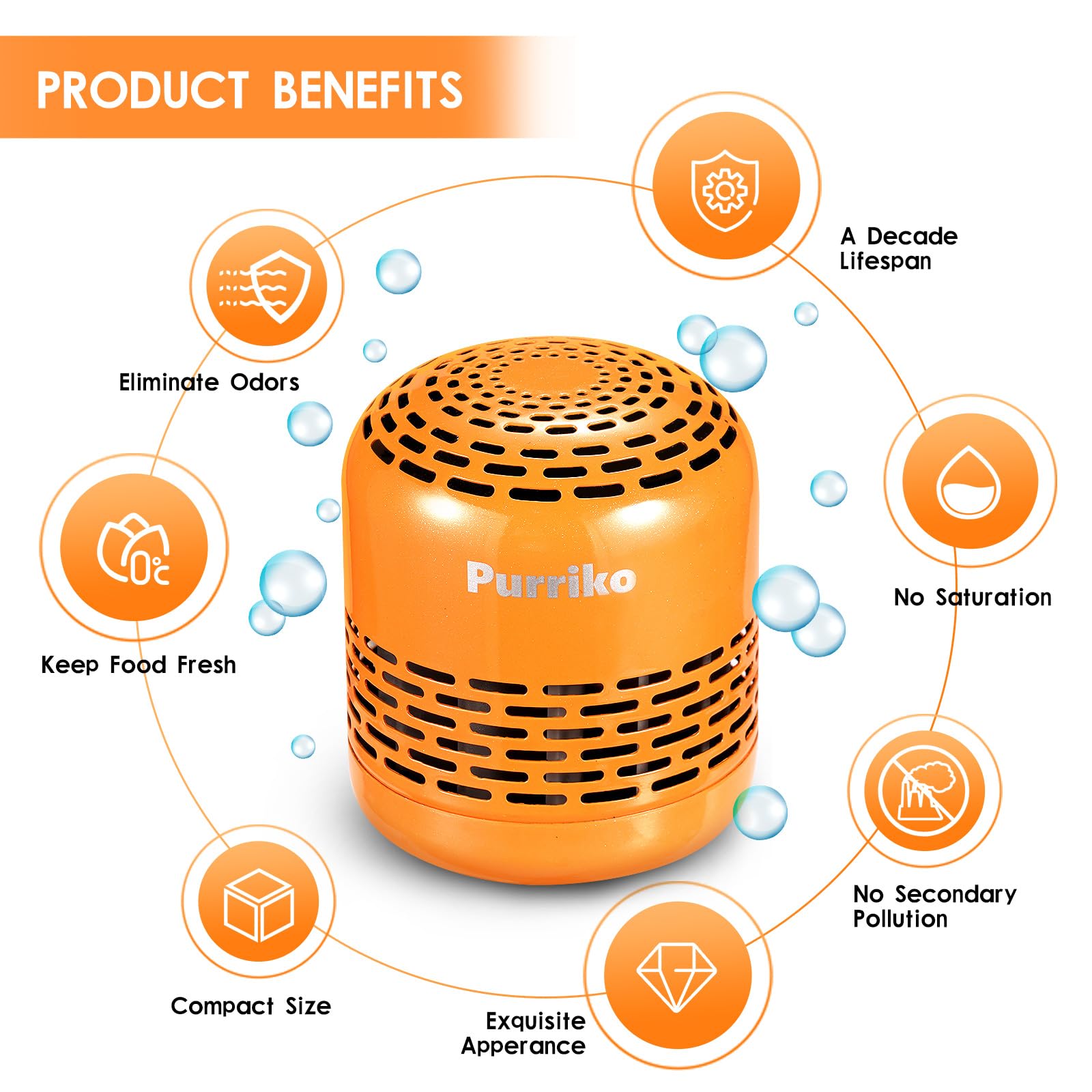 Refrigerator Deodorizer,Lasts For 10 Years,Refrigerator Odor Eliminator,Fridge Deodorizer,More Effective Than Baking Soda Bamboo