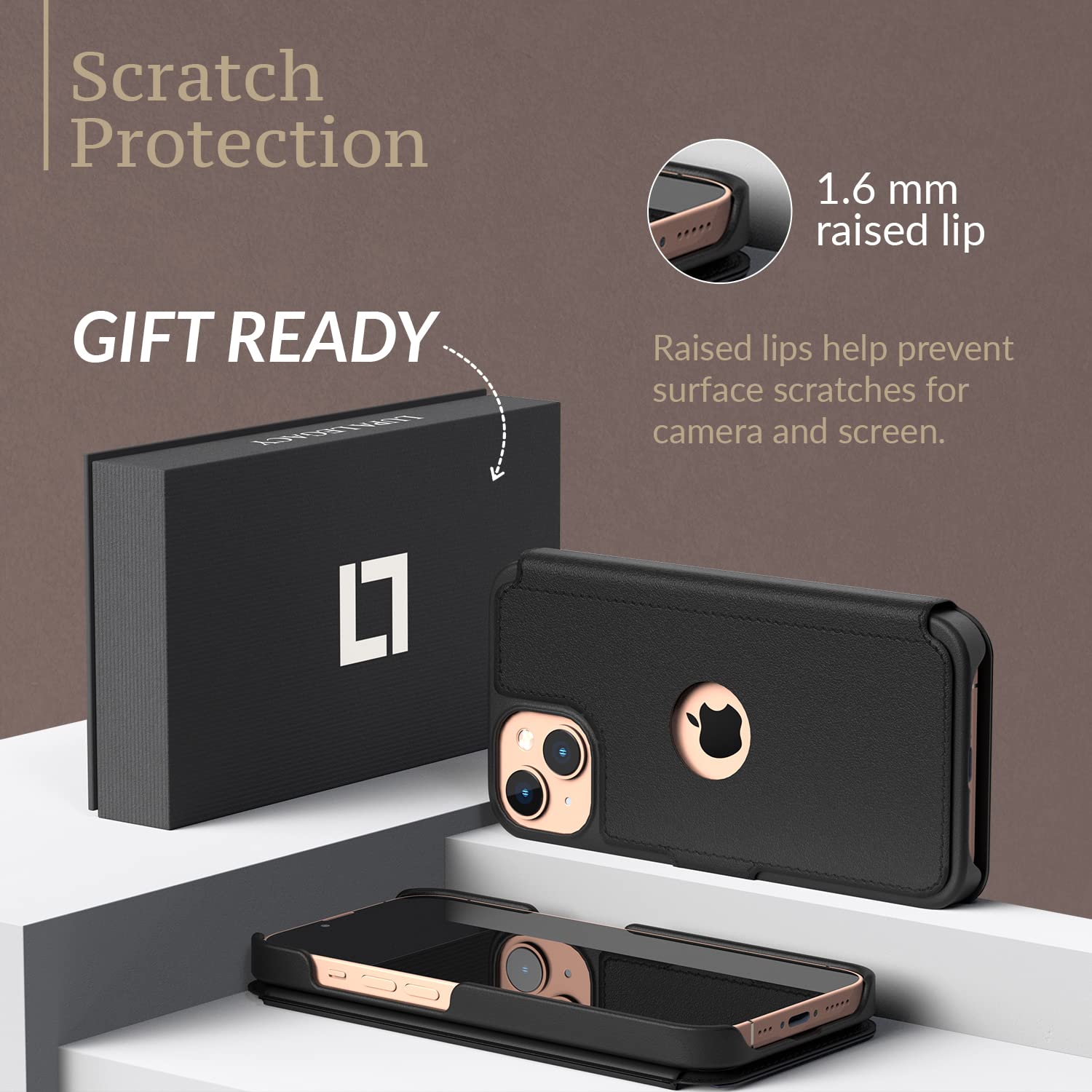 Compatible For Iphone 15 Wallet Case For Women And Men, Case With Card Holder [Slim & Protective] For Apple 15 (6.1   ), Vegan L