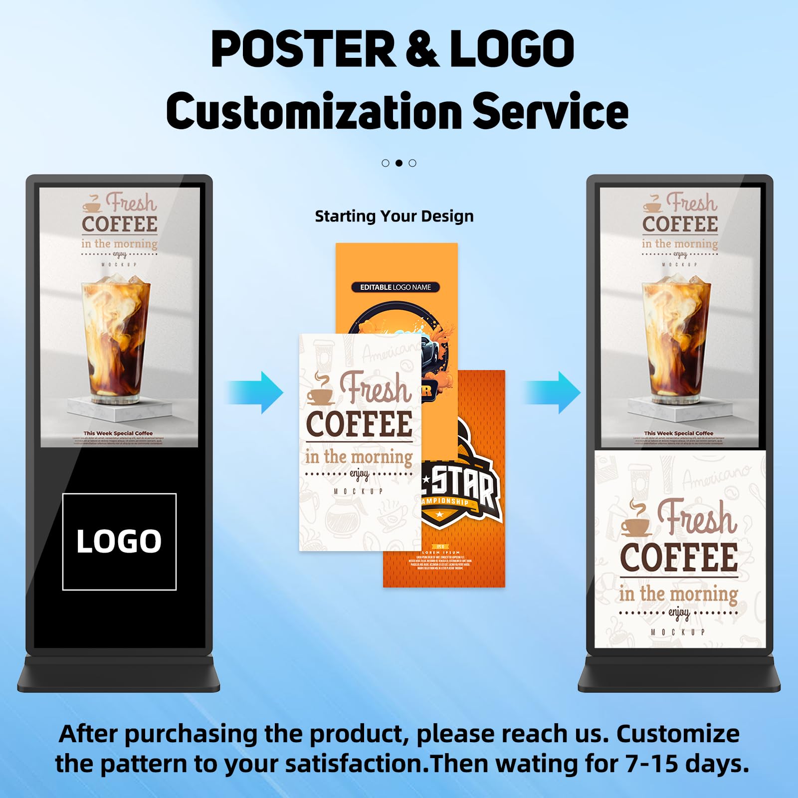 Yckjnb 55 Inch Indoor Digital Signage 4K Touchscreen Ips Floor Standing Digital Kiosks Interactive Displays With Wifi Hdmi/Usb I