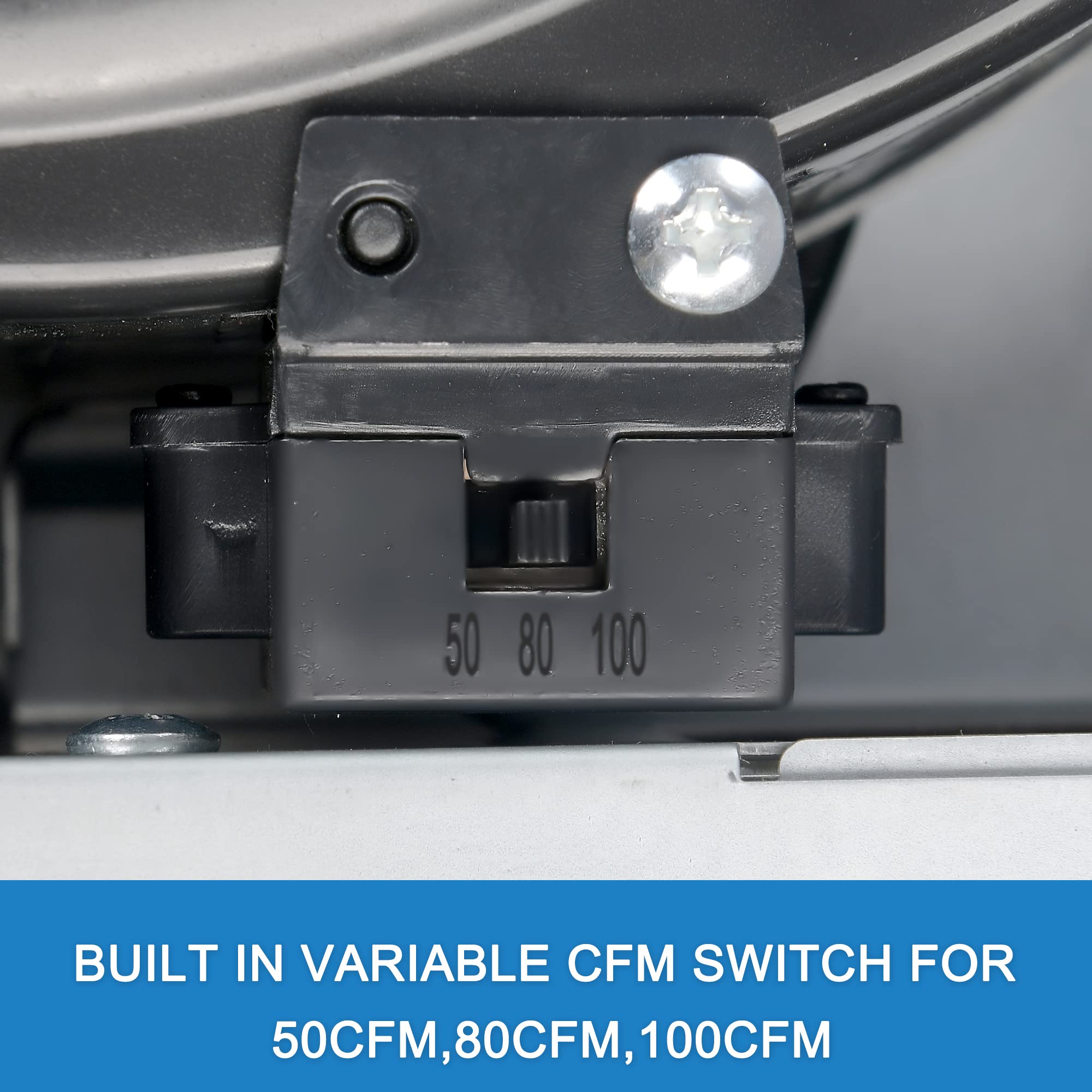 Tech Drive Bathroom Fan 50 80 100 Cfm Dc Energy Saving Motor,Very Quiet Ventilation And Exhaust Fan, Ceiling Or Wall Mounted Fan