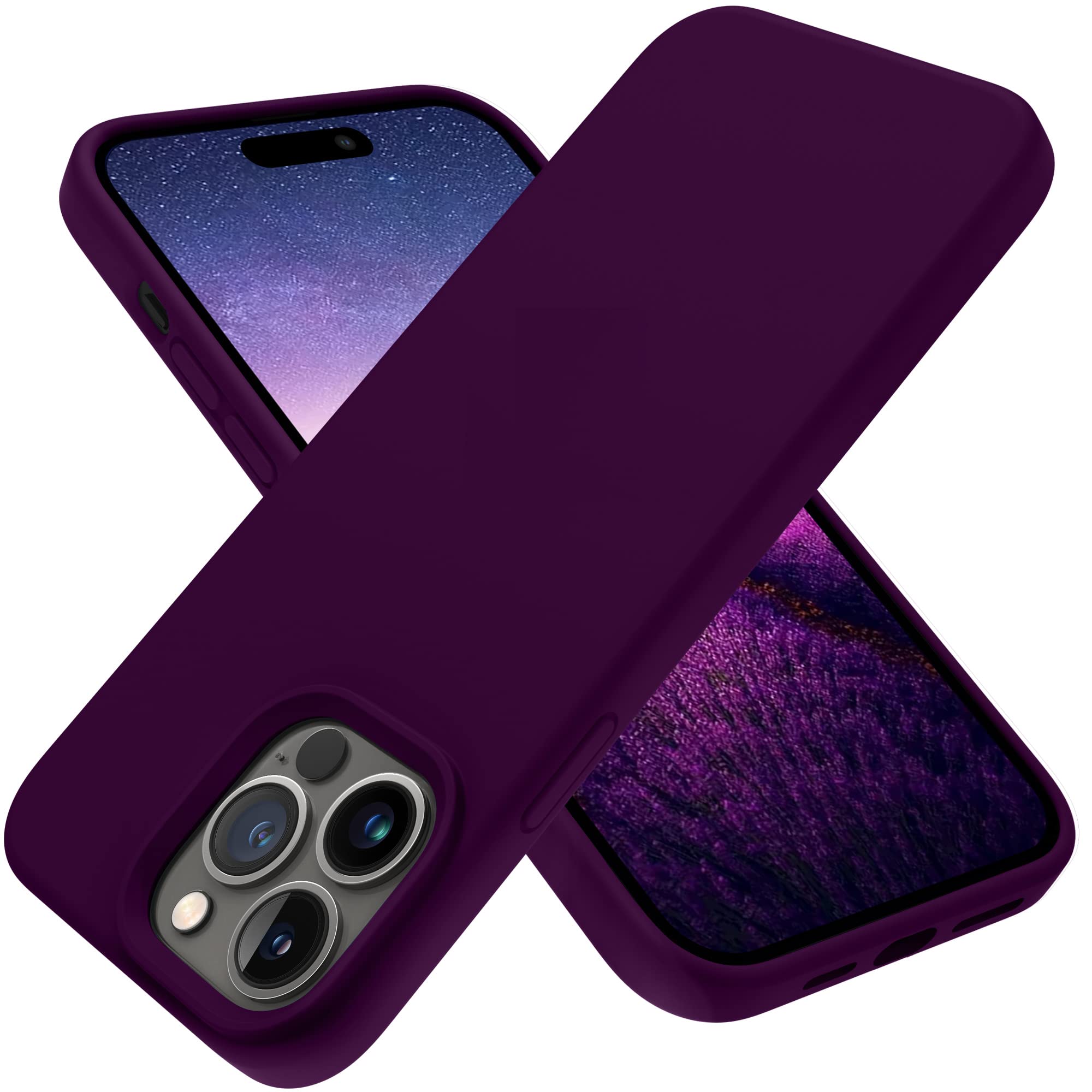 Otofly Designed For Iphone 14 Pro Max Case, Silicone Shockproof Slim Thin Phone Case For Iphone 14 Pro Max 6.7 Inch (Purple)