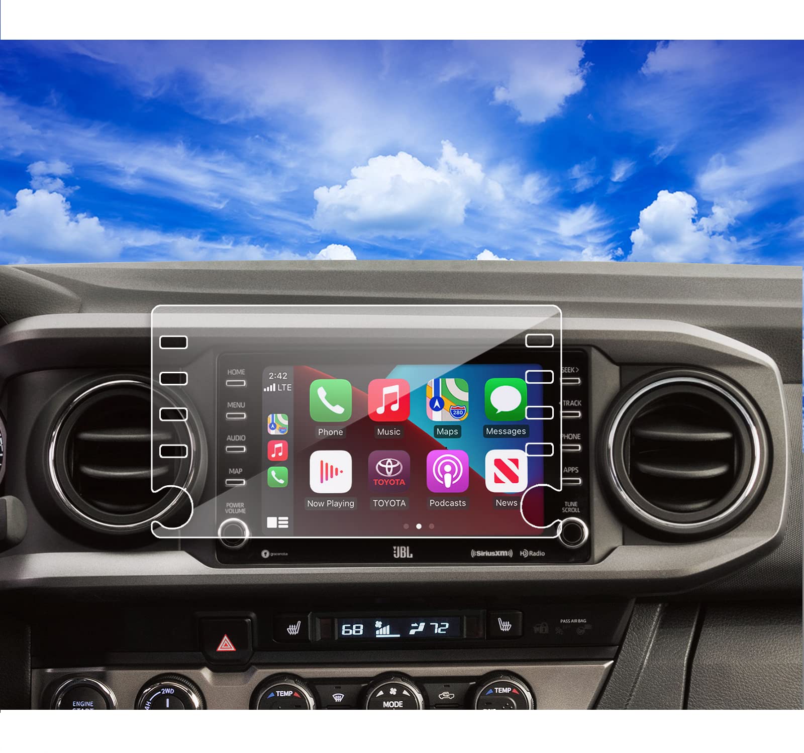 Xxciwp Screen Protector For Toyota Tacoma Screen Protector 2022 2023 2021 2020 8 Inch Touchscreen Radio Display Navigation Hd Te