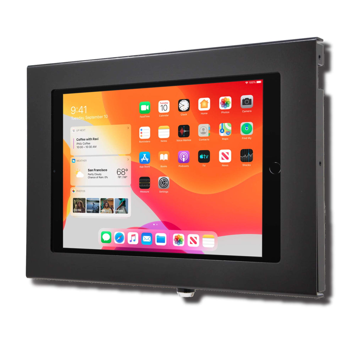 Tabcare Locking Security Metal Case For Apple Ipad 2 3 4 Tablet For Kiosk, Pos, Store, Show Display (Black, Ipad 2/3/4 9.7')