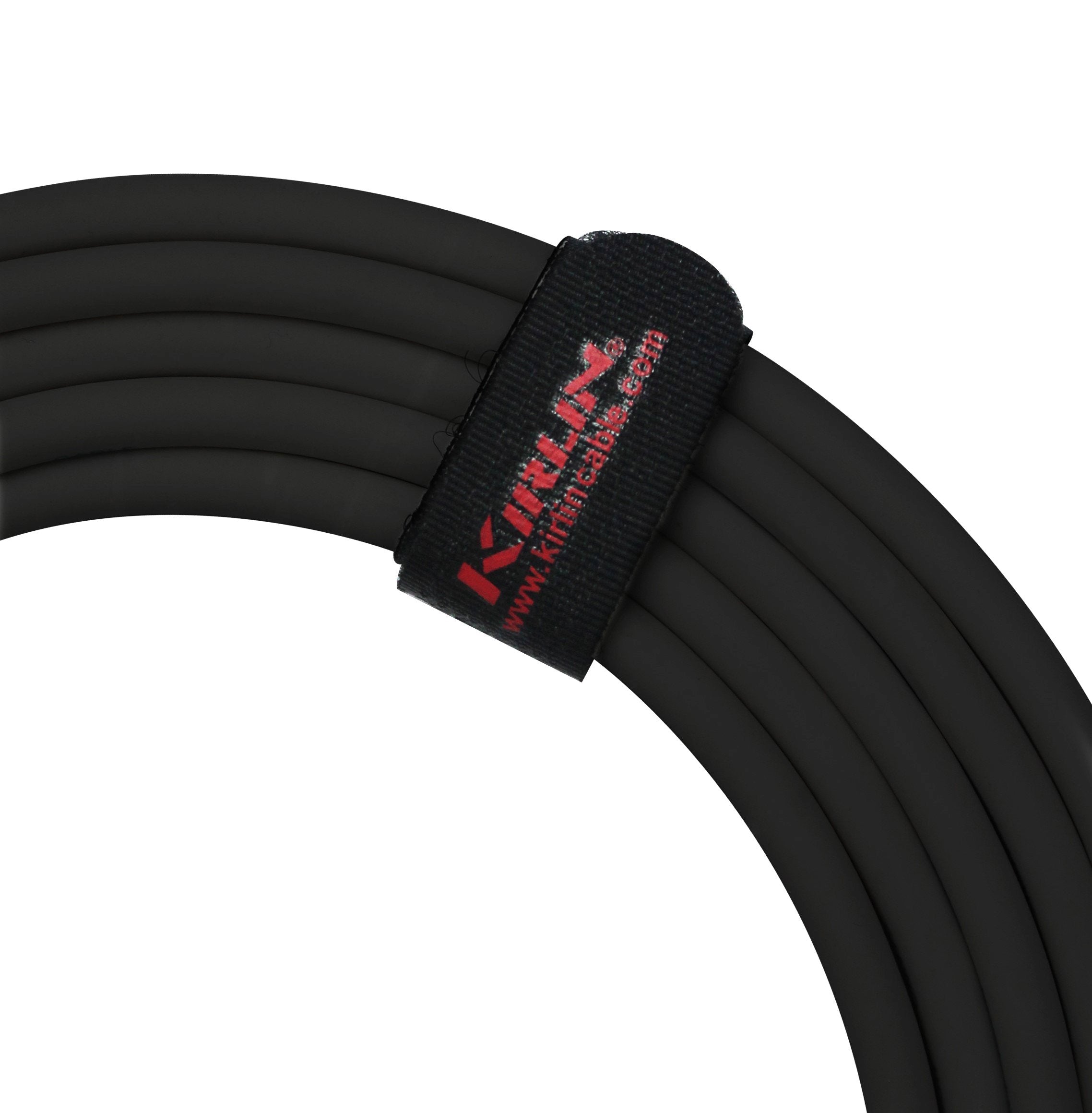 Kirlin Cable Lgi 202 10/Bk 10 Feet Straight To Right Angle 1/4 Inch Plug Lightgear Instrument Cable With Black Pvc Jacket