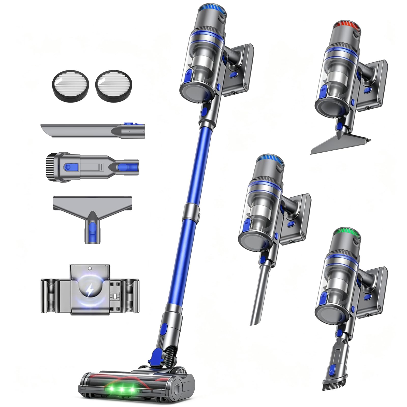 Cordless Vacuum Cleaner, 350AW/70Min Vacuum Cleaners for Home, Stick Vacuum