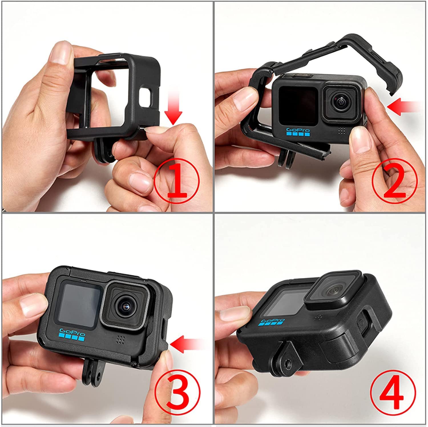 Protective Housing Case For Gopro Hero 12/Hero 11/Hero 10/Hero 9 Black, Housing Frame Case Mount Accessories For Gopro Hero9 Act