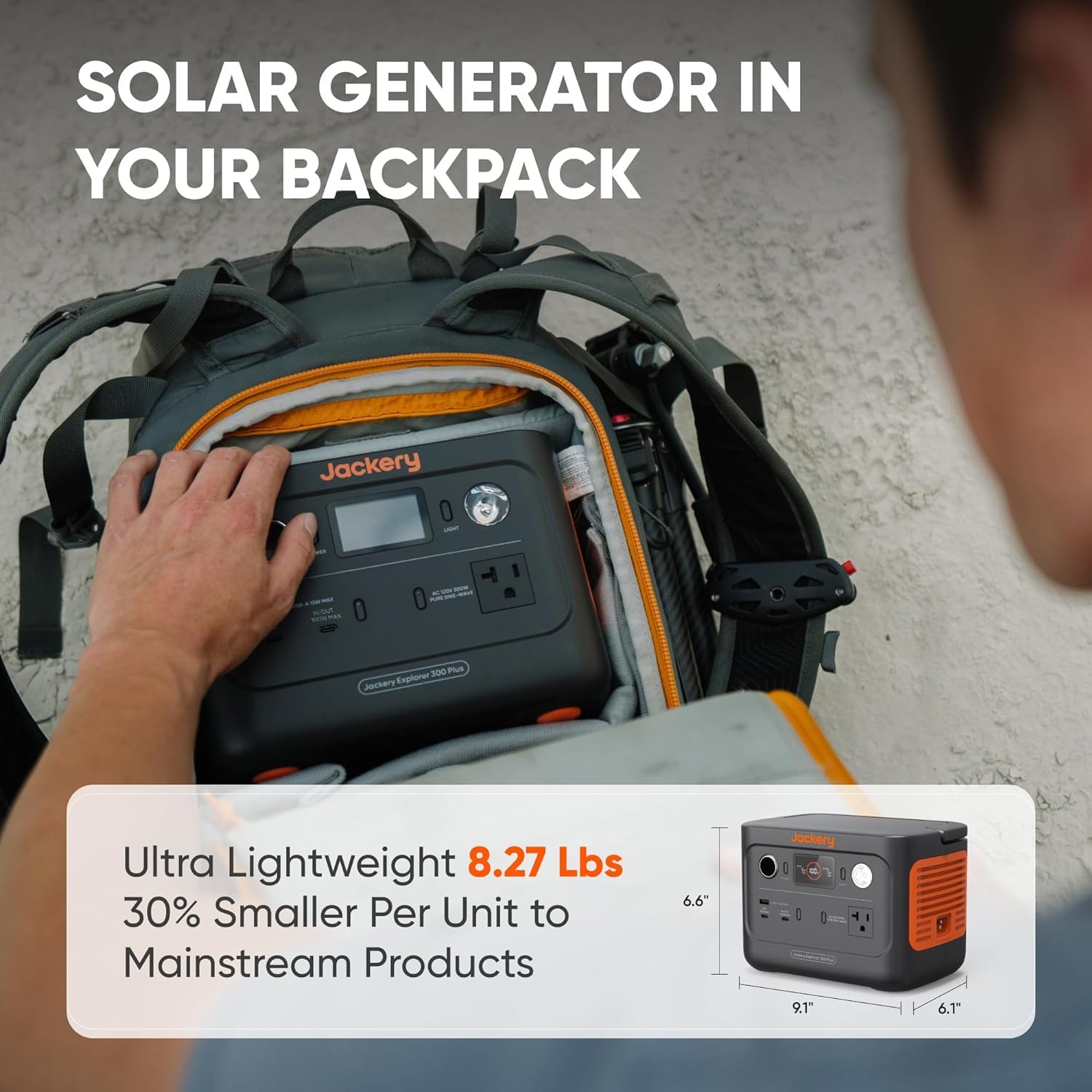 Jackery Explorer 300 Plus Portable Power Station, 288Wh Backup Lifepo4 Battery, 300W Ac Outlet, 3.75 Kg Solar Generator For Rv,