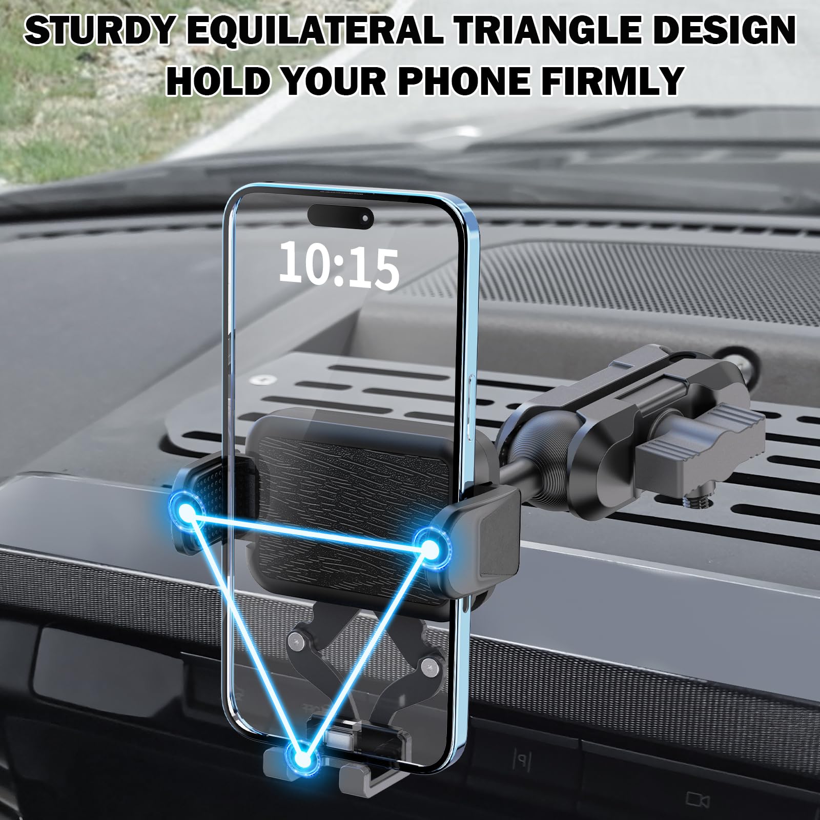 Swiftgaze Universal Metal Phone Mount For 2021-2024 Ford F-150 And 2021-2023 Ford Raptor Stable Dash Mount Holder For Iphone And