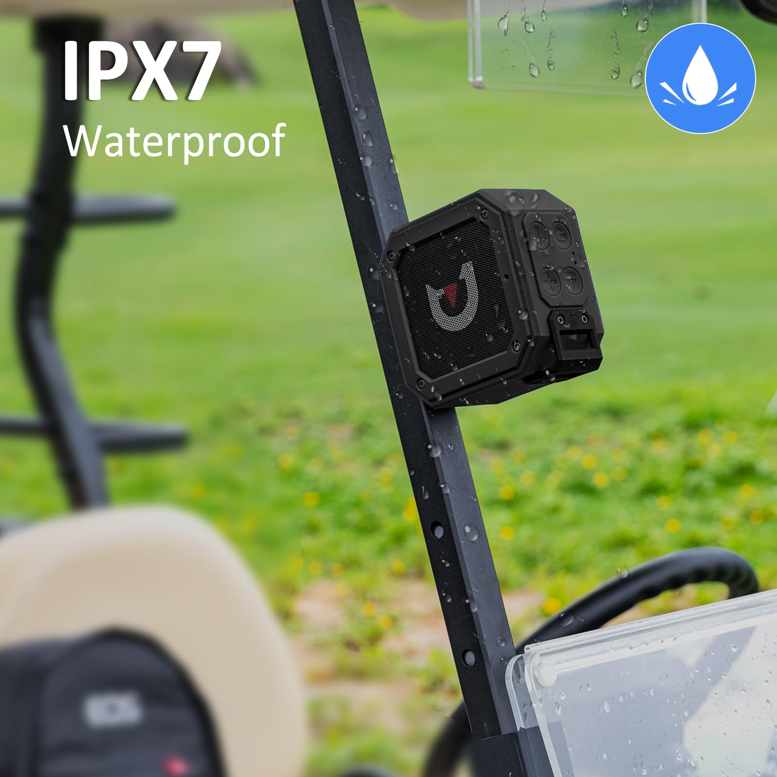 Golf Cart Bluetooth Speaker Magnetic Portable Wireless Speaker With Loud Stereo Sound Bass Boost 20 Hours Play Ipx7 Waterproof T