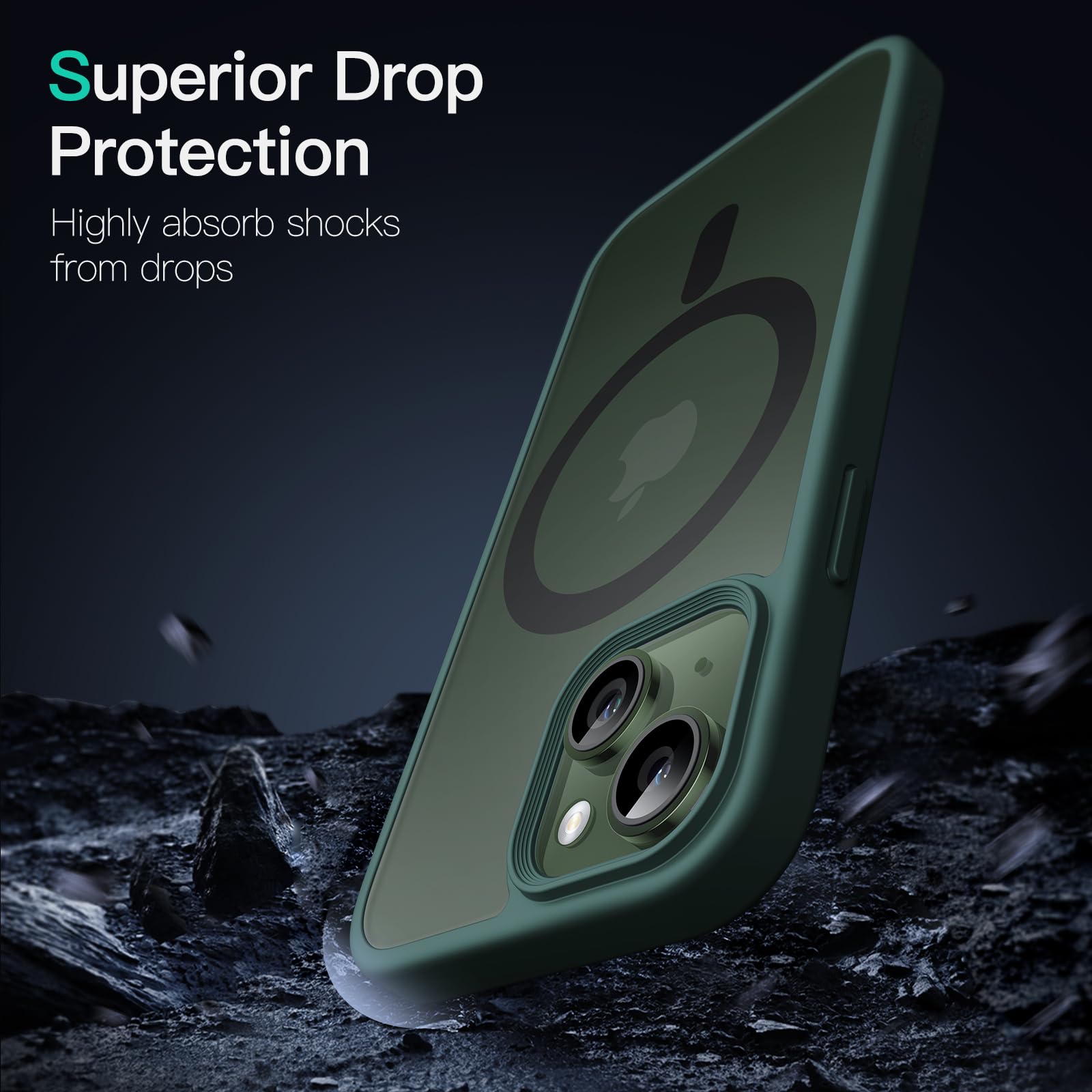 Jetech Magnetic Case For Iphone 13 Mini 5.4 Inch Compatible With Magsafe, Translucent Matte Back Slim Shockproof Phone Cover (Da