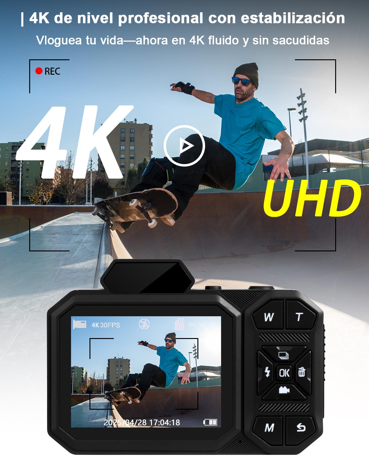 Digital Camera, Bextgoo 4K Vlogging Camera With 64Gb Card, 48Mp Autofocus Camera For Photography, 12X Digital Zoom Compact Camer